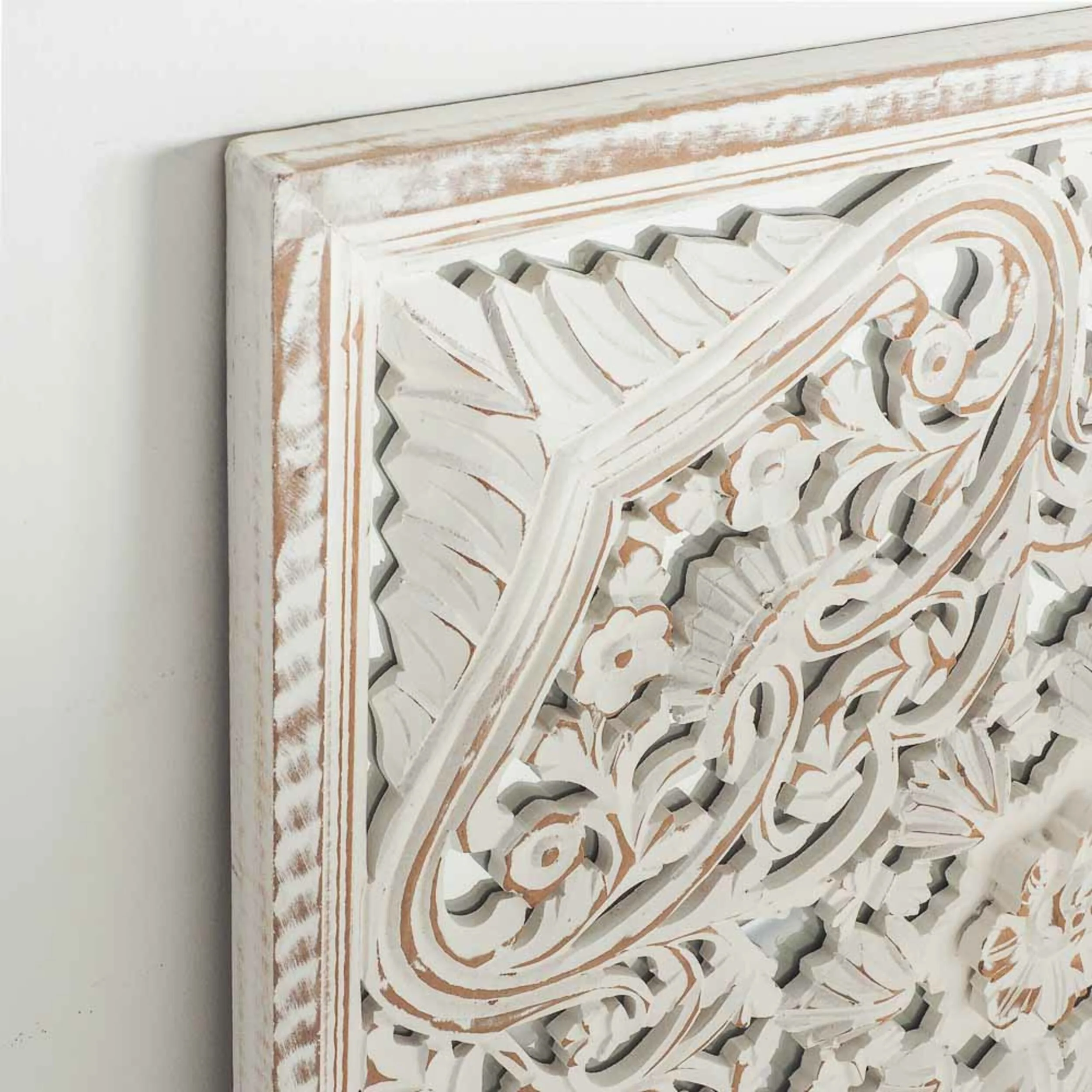 Frieze Square Hand Carved White Panel 90x90cm - Image 2