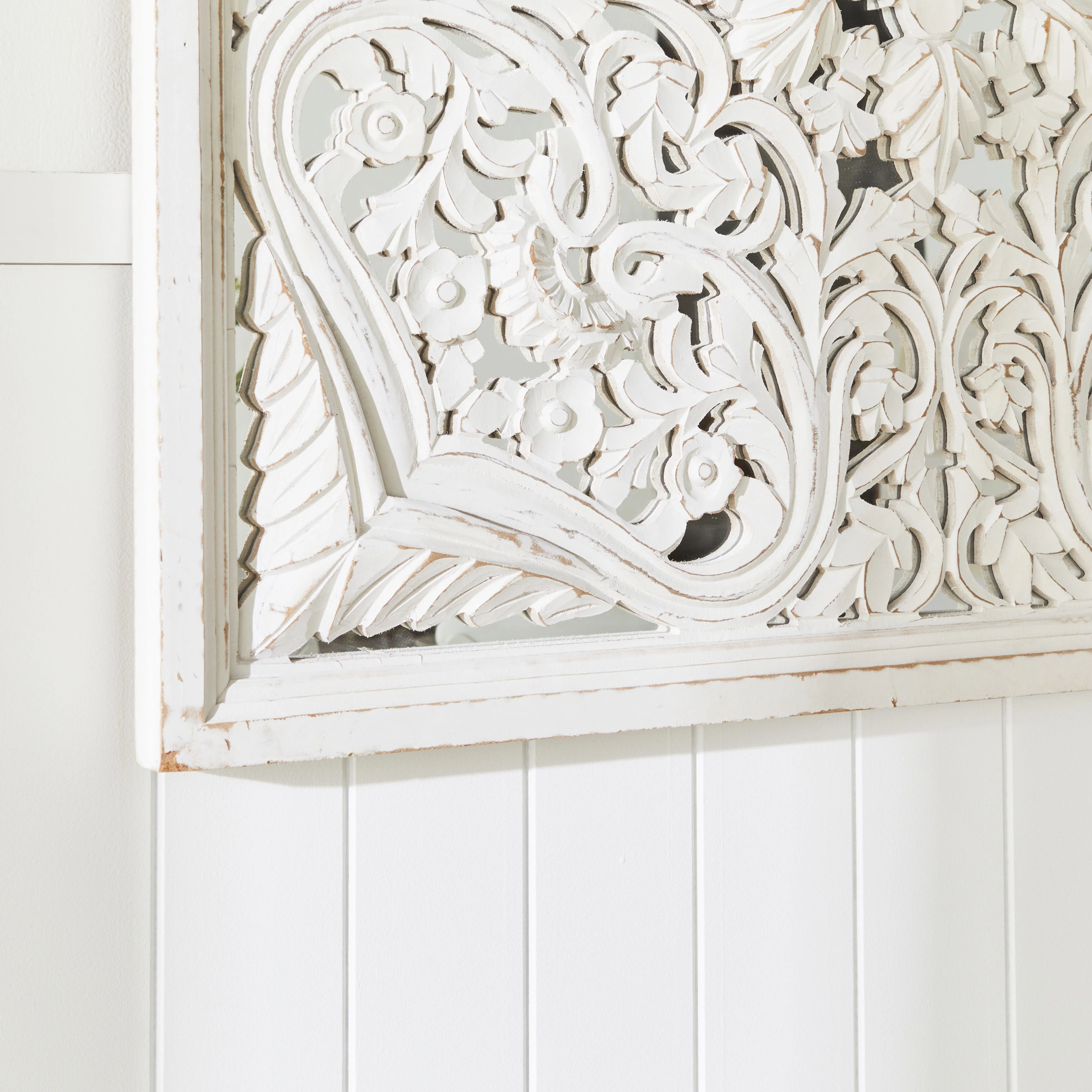 Frieze Square Hand Carved White Panel 90x90cm - Image 5