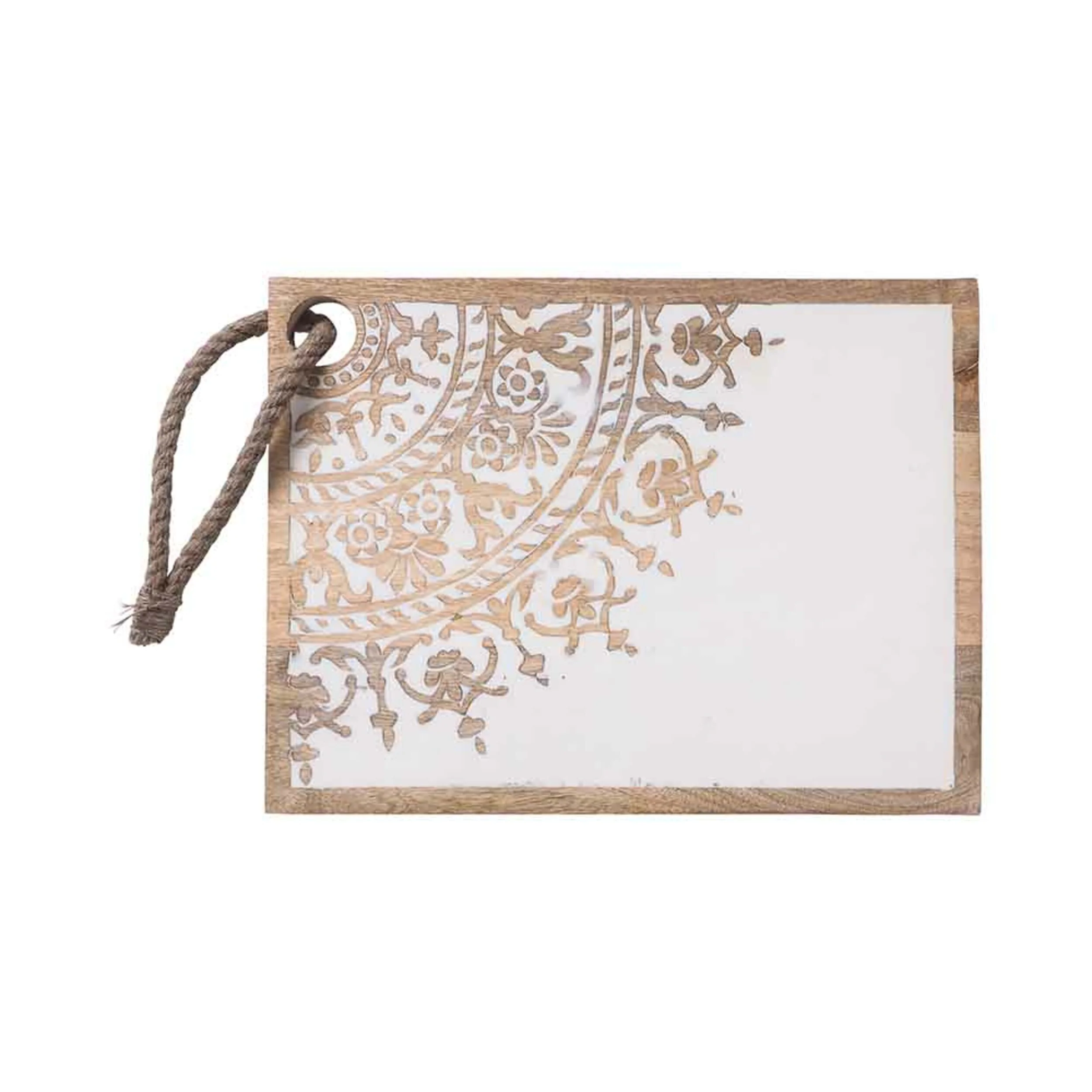 Frieze Wooden Carved Cutting Board with Resin Inlay 36x27cm
