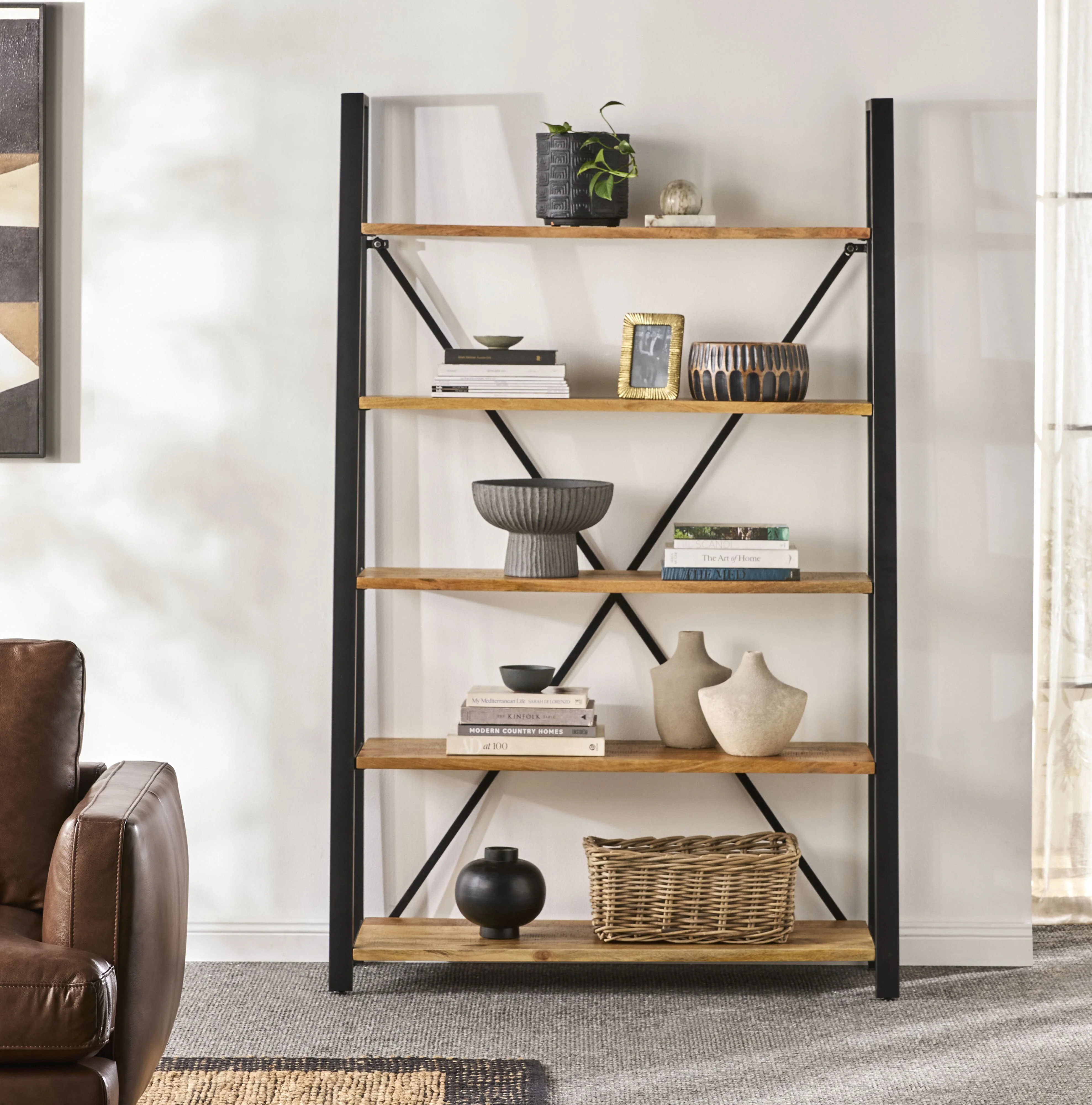 Fulham Large Ladder Shelving Unit 193 x 121cm - Image 7