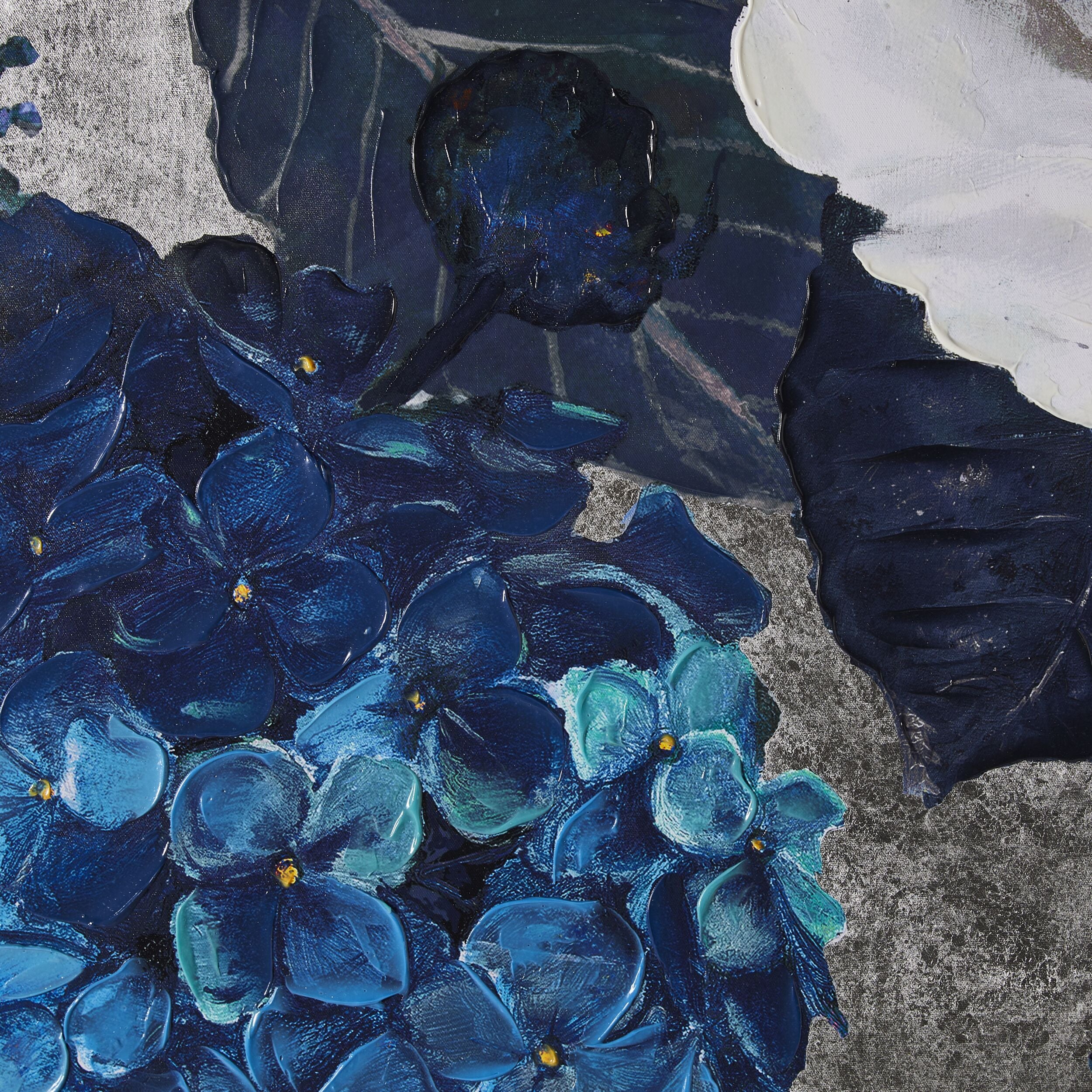 Galleries Blue Floral Collection Canvas Print 120x200cm - Image 2