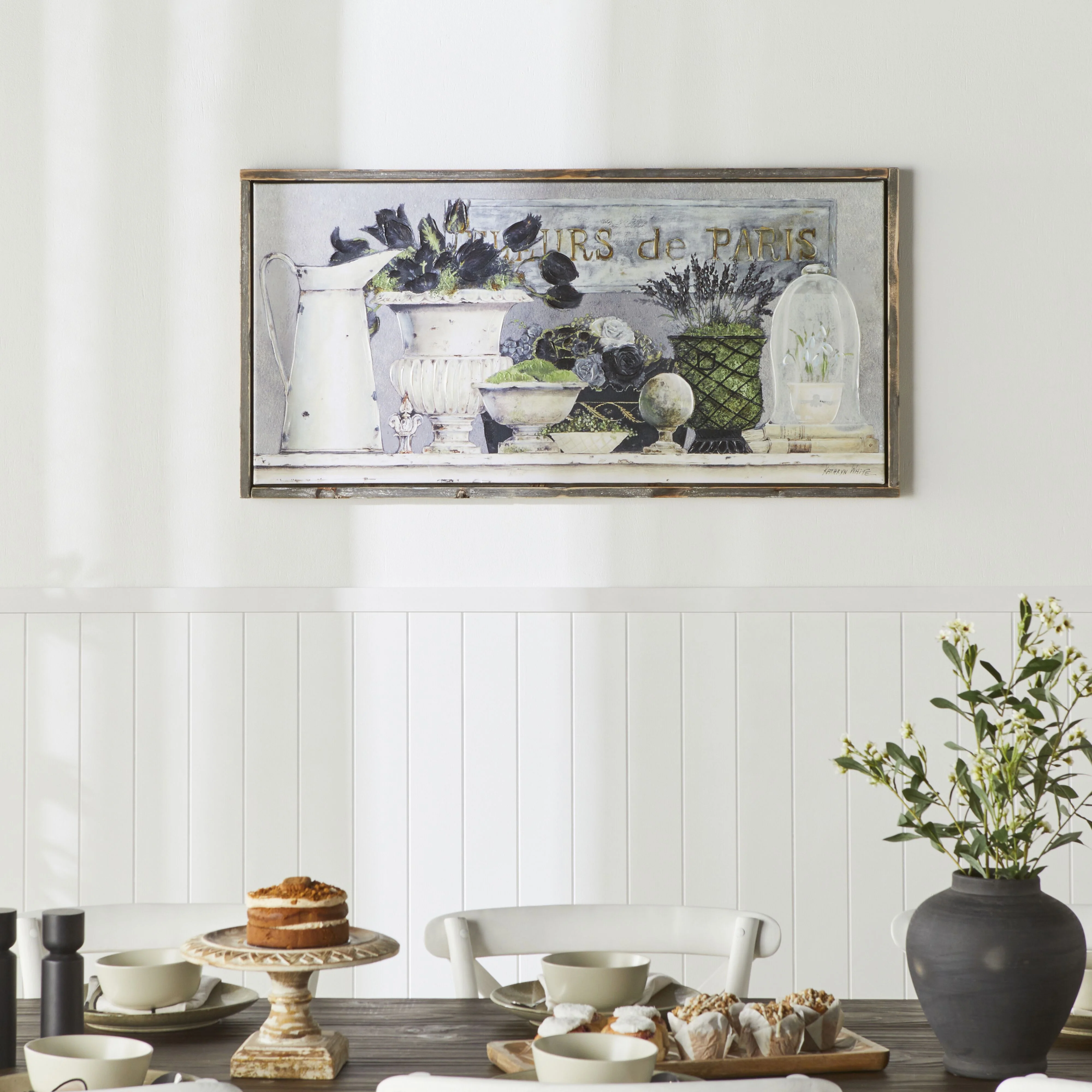 Galleries Vintage Display Distressed Framed Print 120x60cm - Image 4