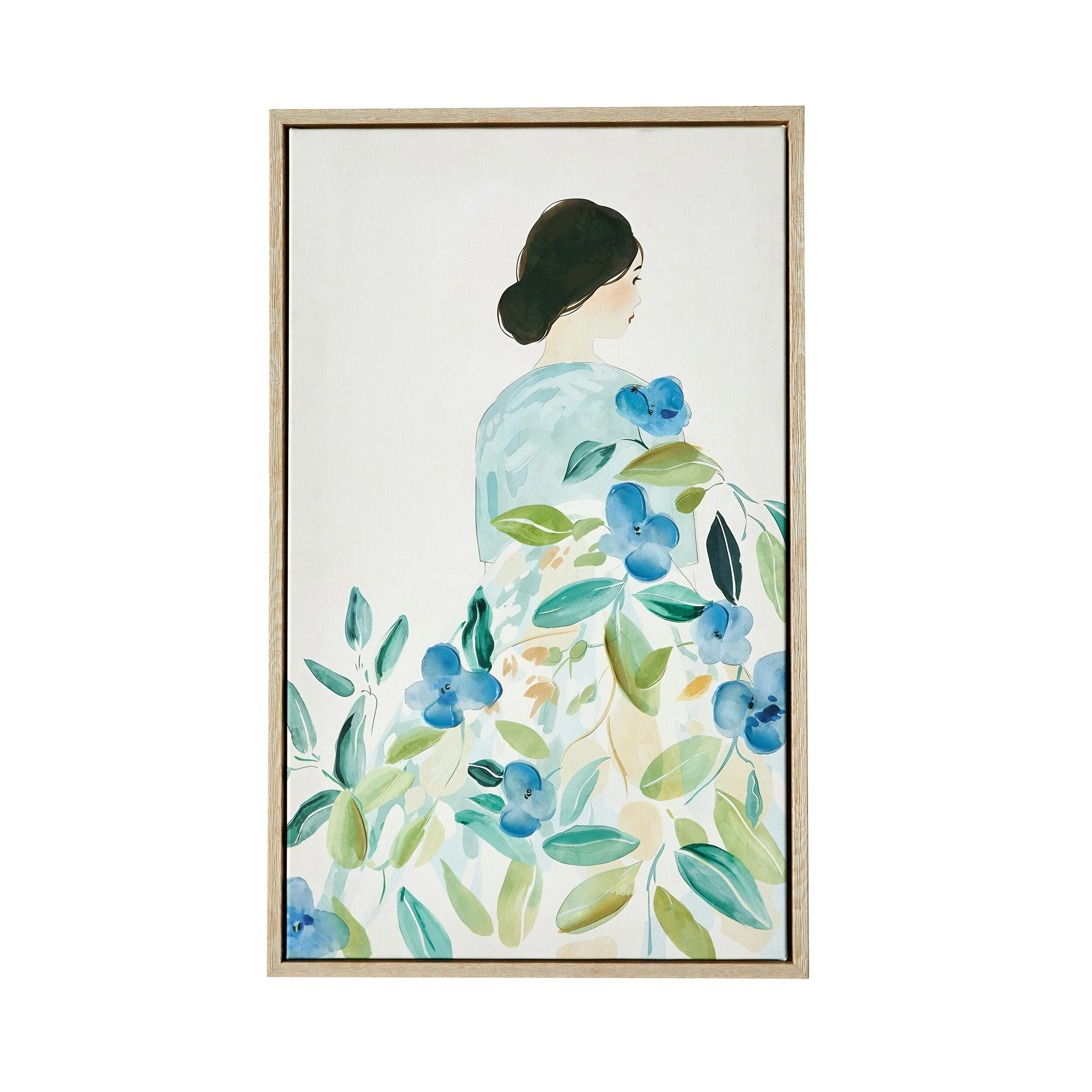 Garden Geisha Framed Textured Print Duo 60x50cm - Image 2