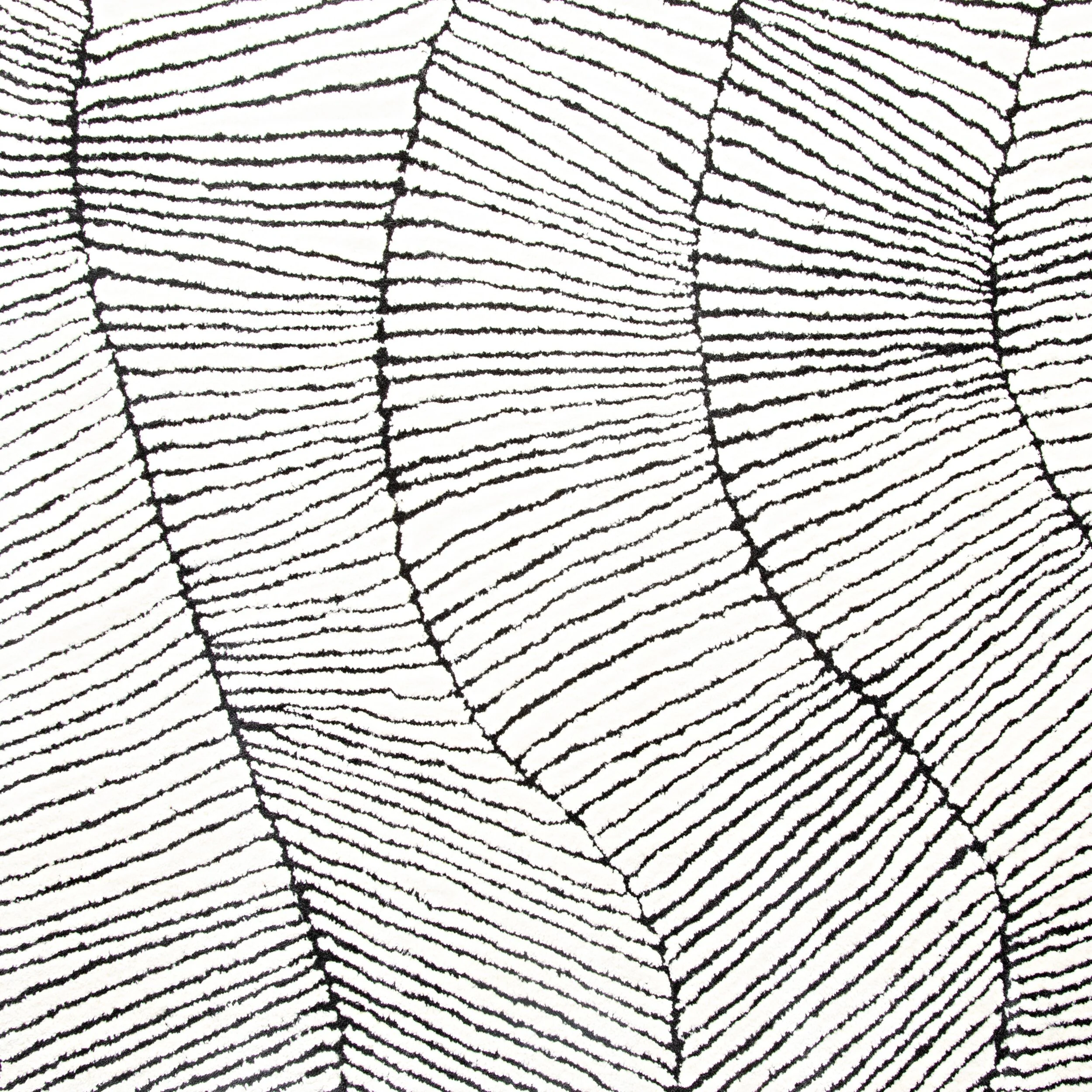 Geo Wave Hand-Tufted Black & White Rug 400x300cm - Image 2