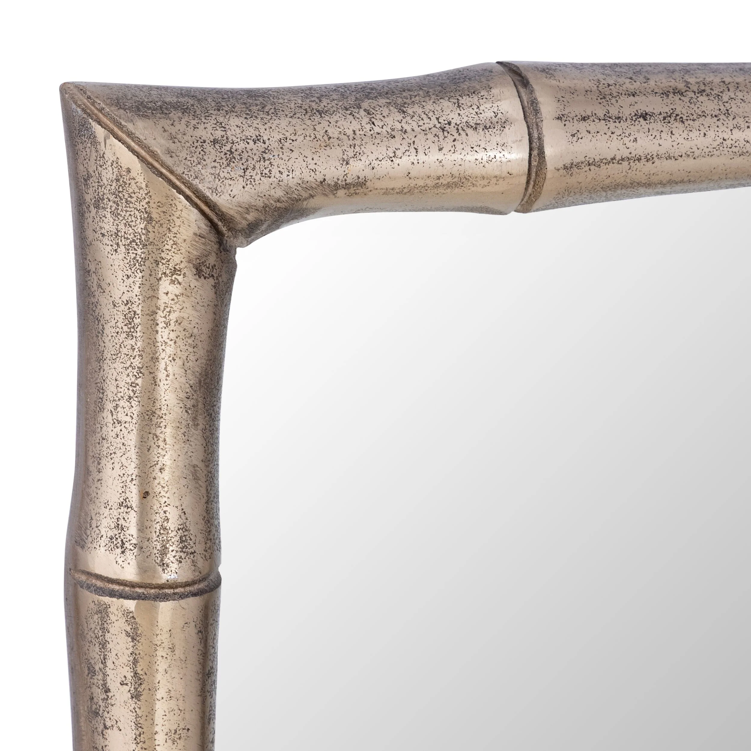 Gilded Bamboo Metal Mirror 76cm - Image 2
