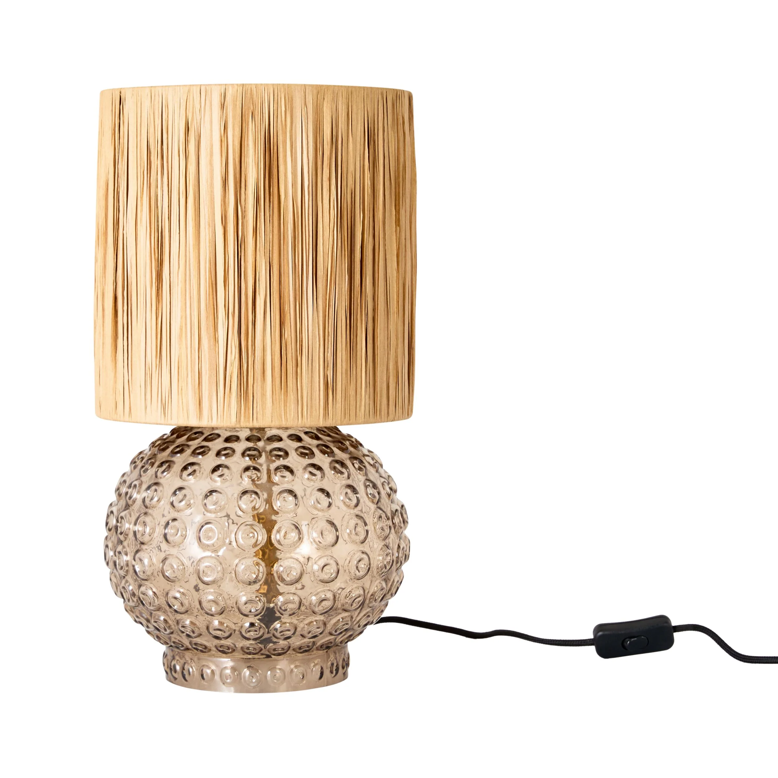 Gloria Glass Table Lamp Grey 50cm - Image 2