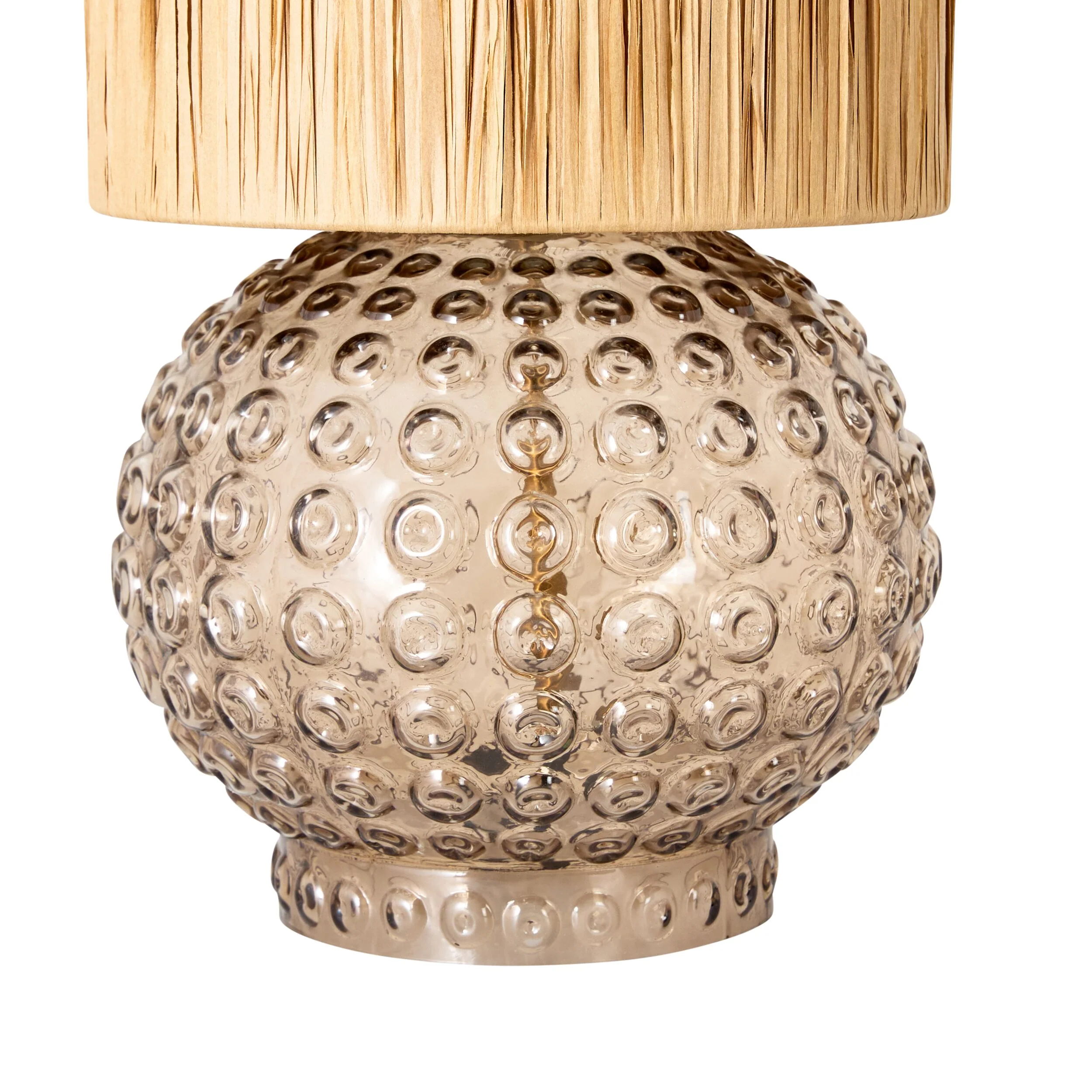 Gloria Glass Table Lamp Grey 50cm - Image 4