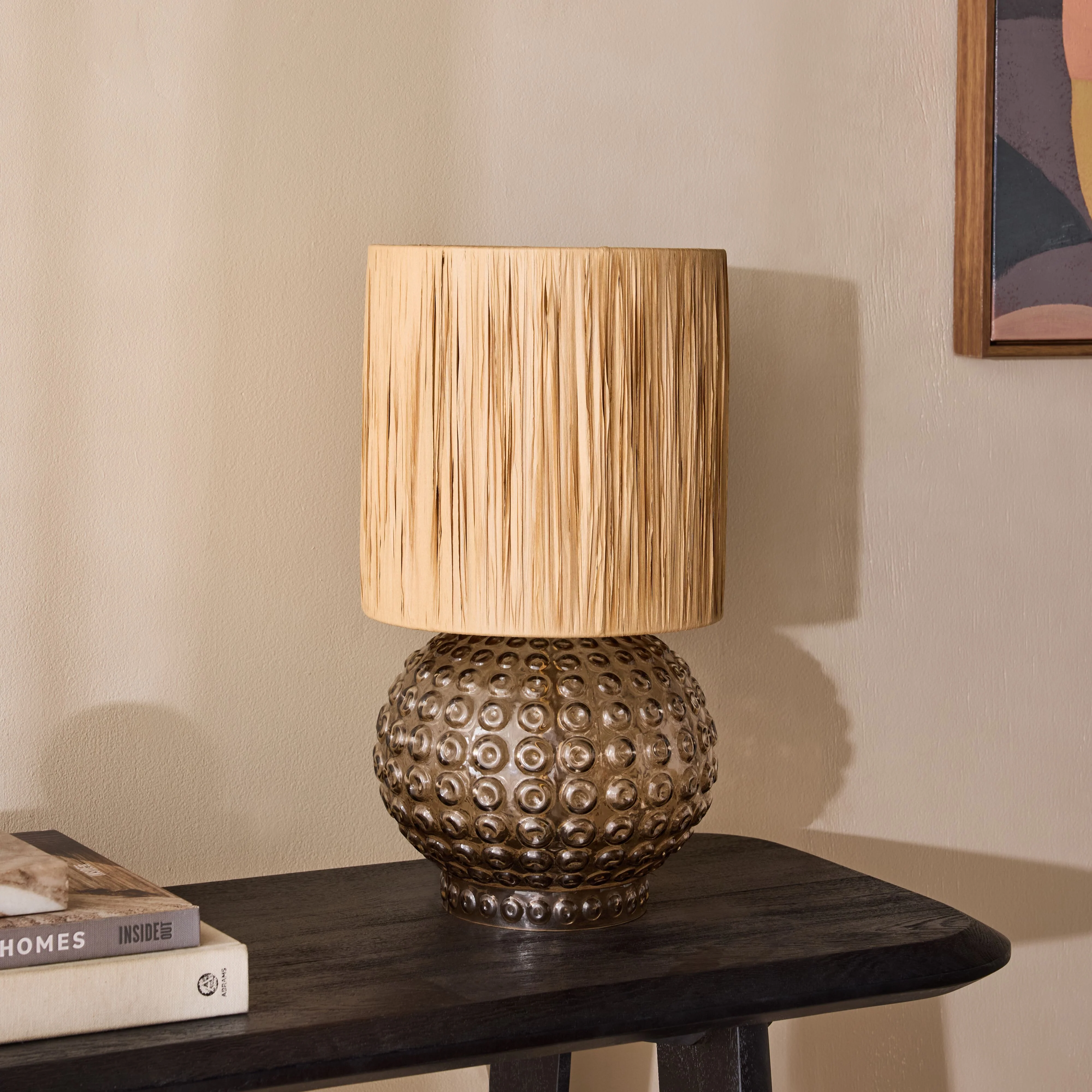 Gloria Glass Table Lamp Grey 50cm - Image 7
