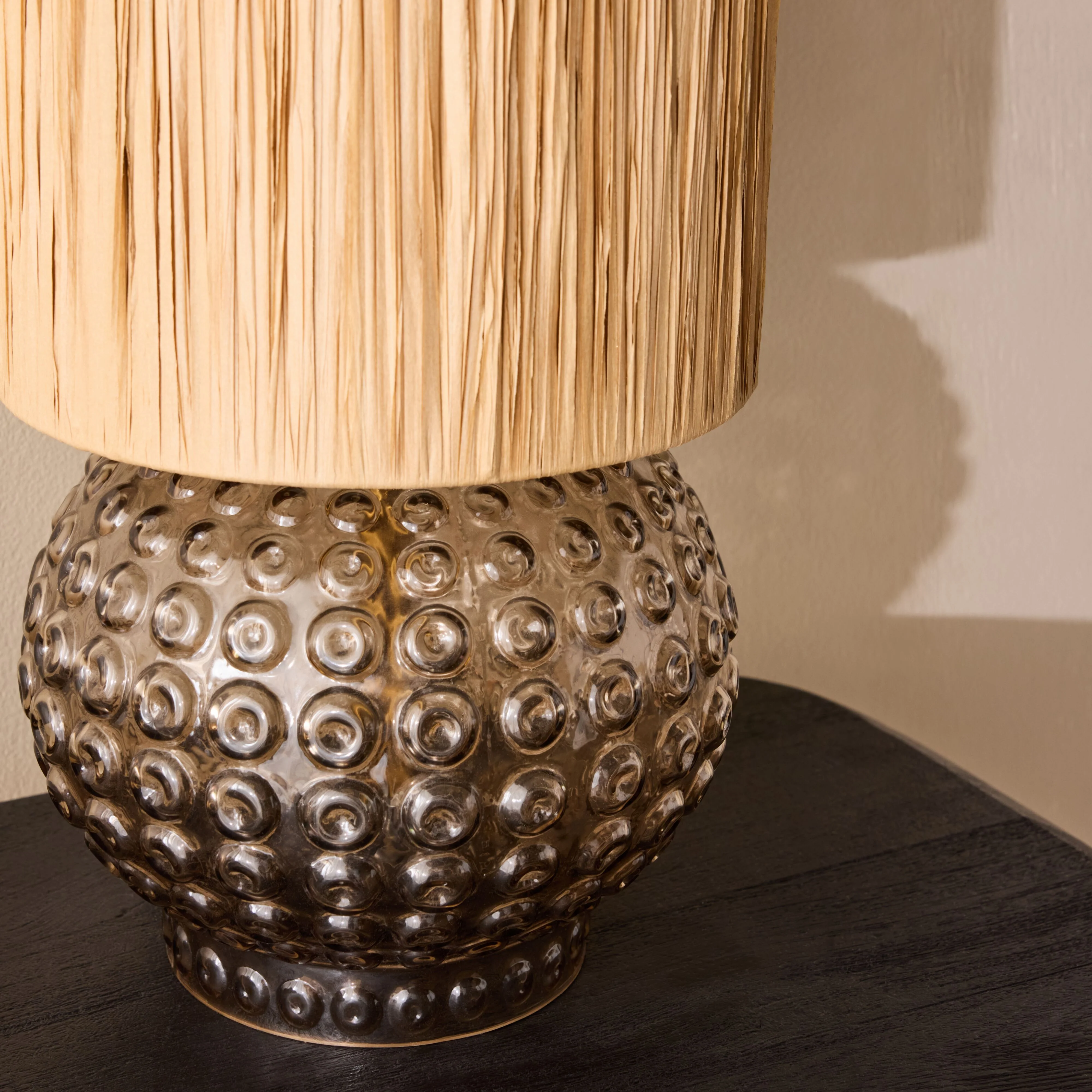 Gloria Glass Table Lamp Grey 50cm - Image 8