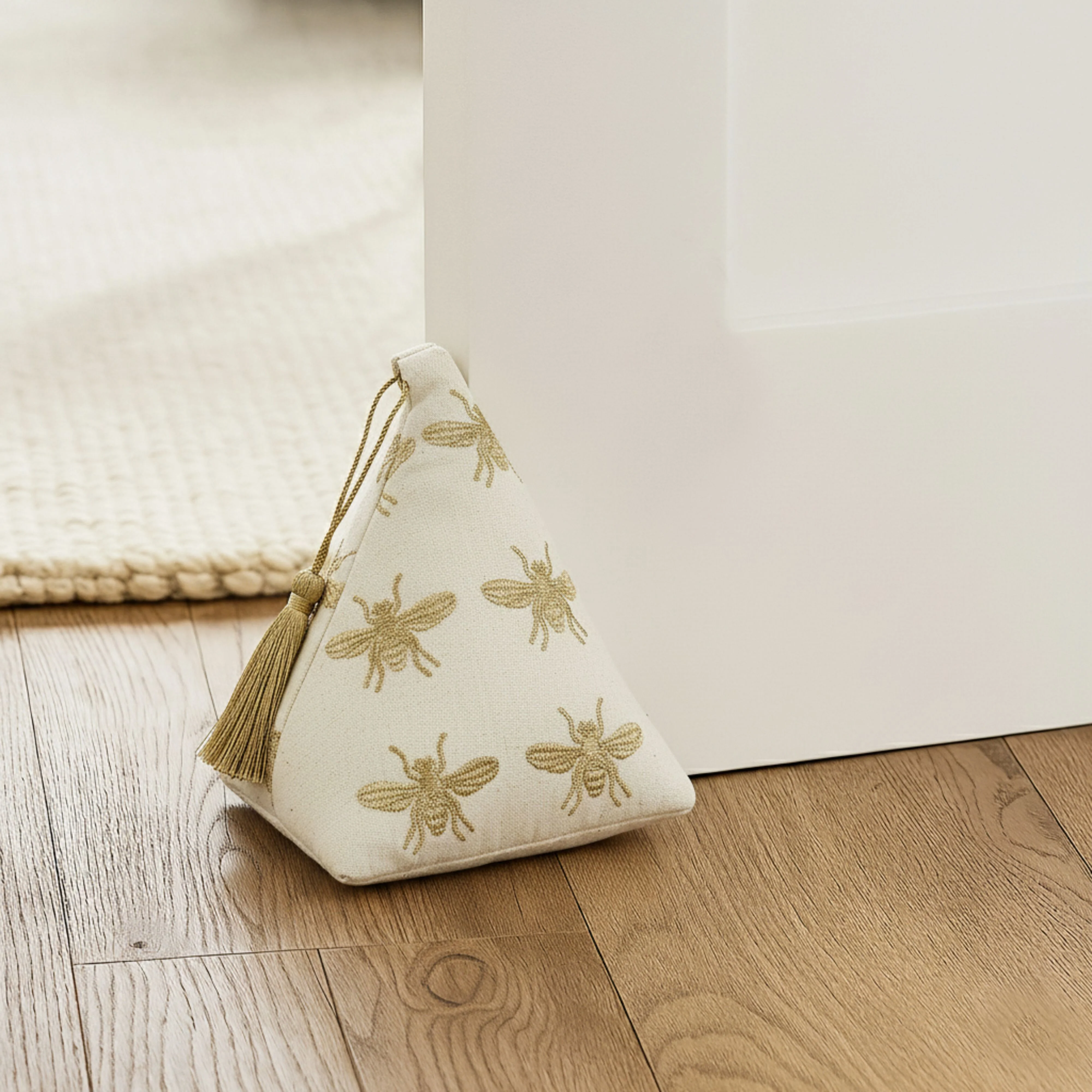 Golden Queen Bee Embroidered Door Stop - Image 5