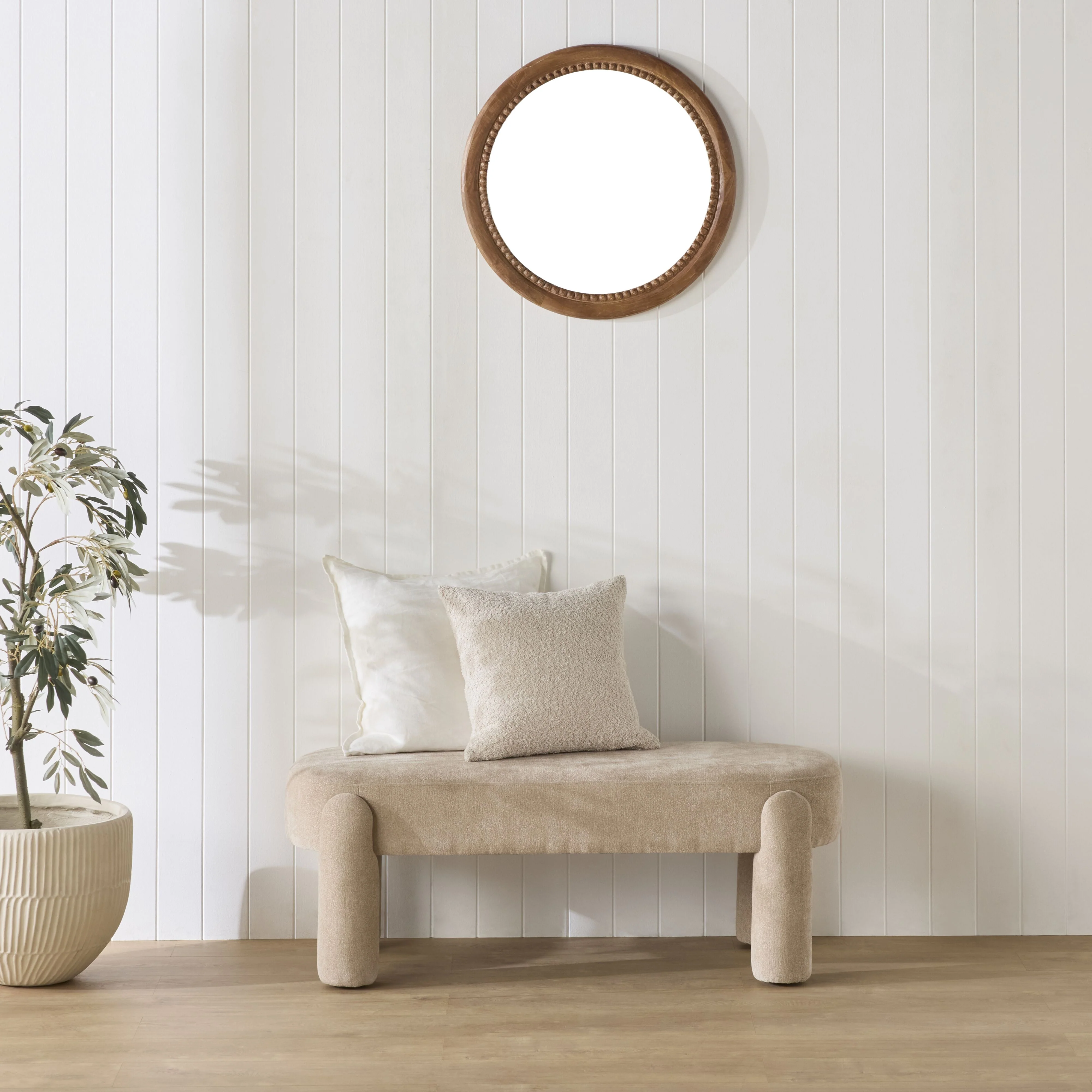 Gosford Bobble Wooden Round Mirror 61cm - Image 6