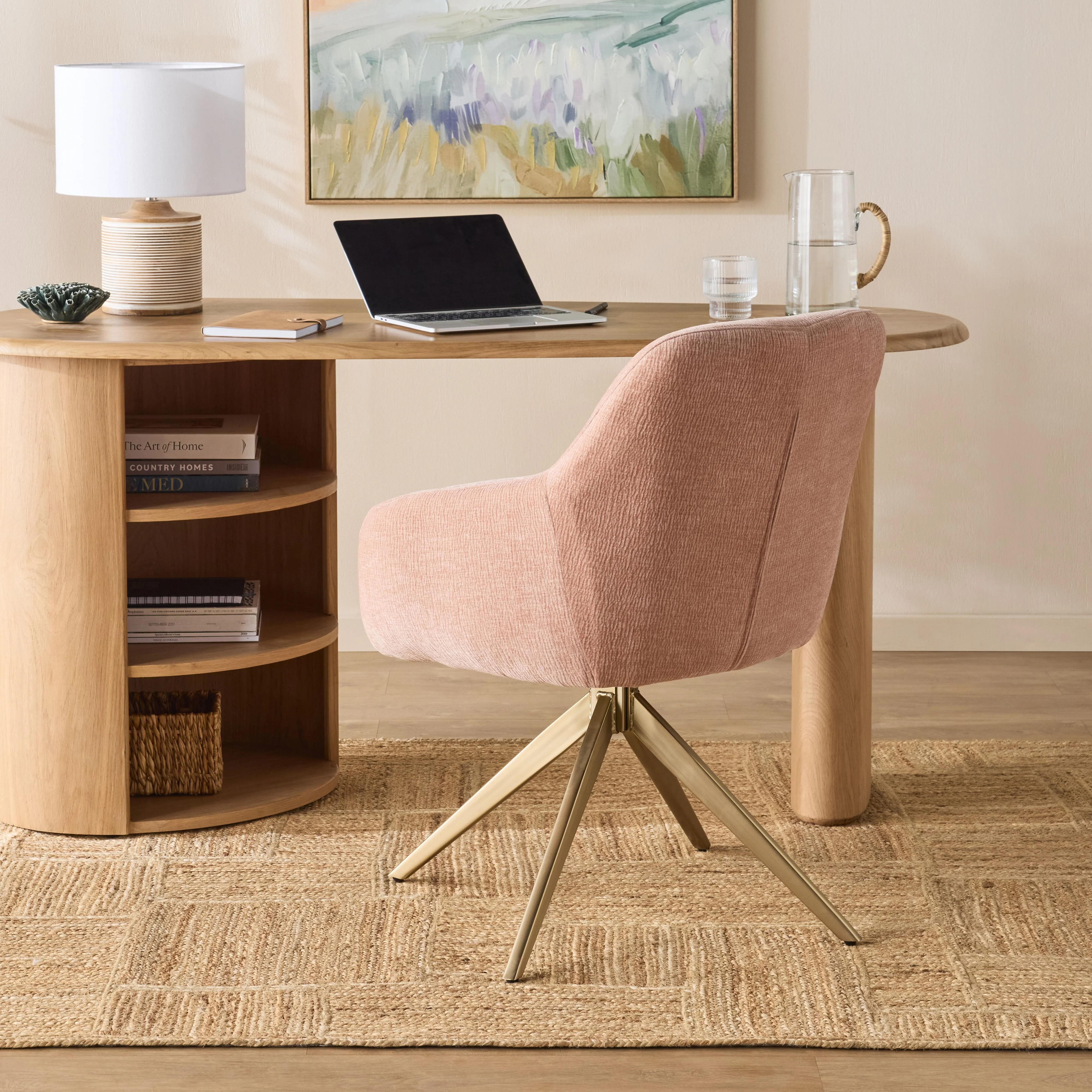 Gracie Desk Chair Rose - Image 8
