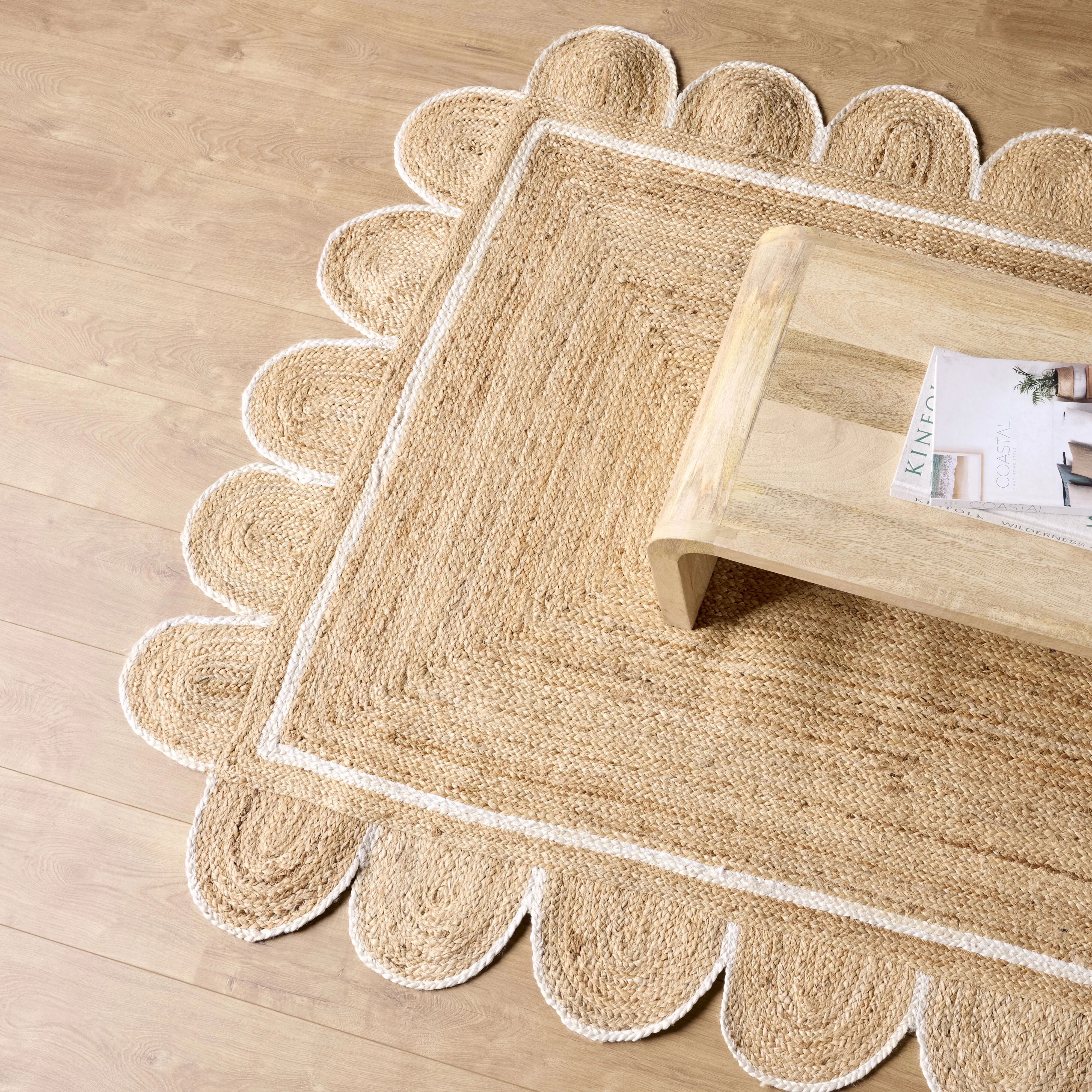 Granada Scalloped Jute Rug 150x240cm - Image 4