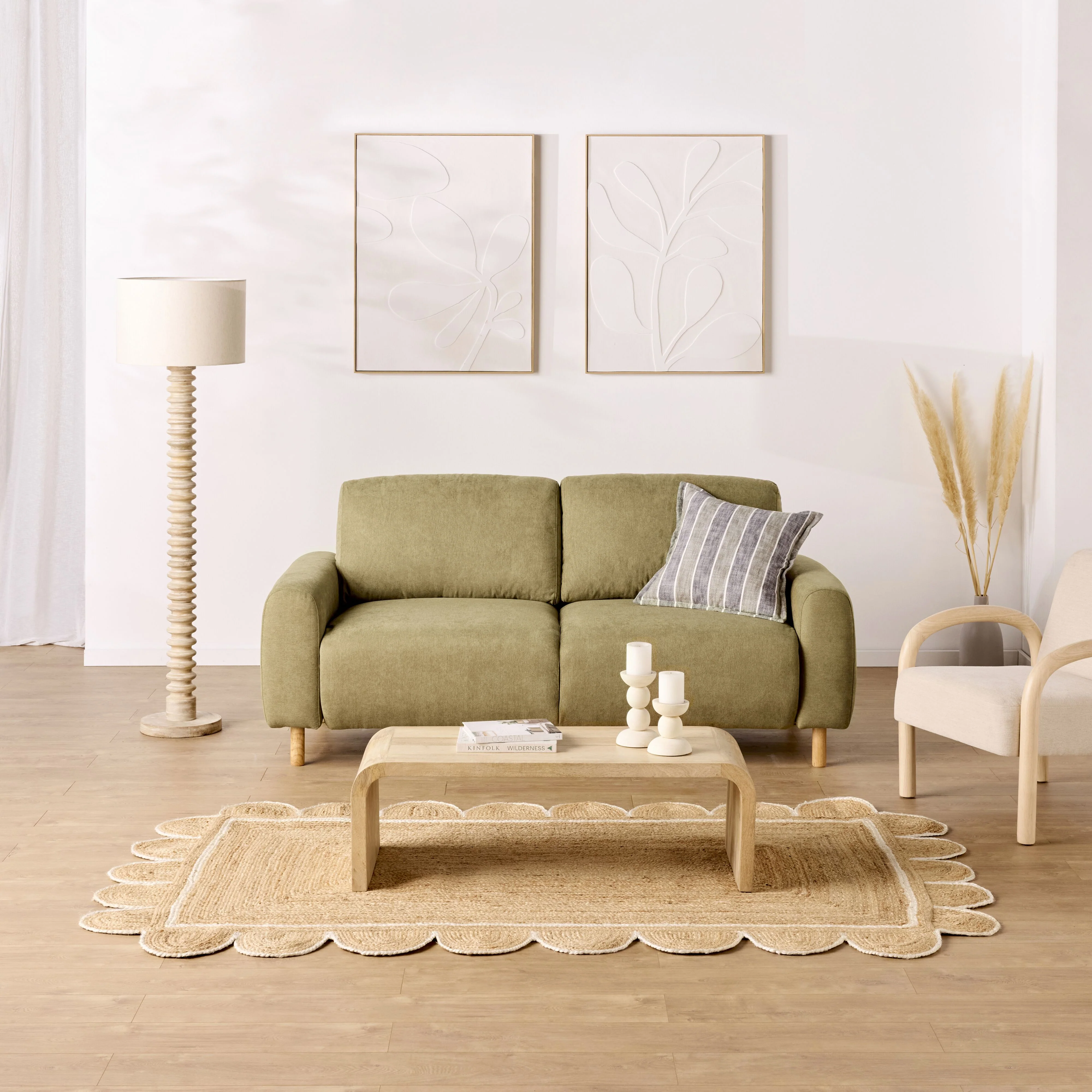 Granada Scalloped Jute Rug 150x240cm - Image 5