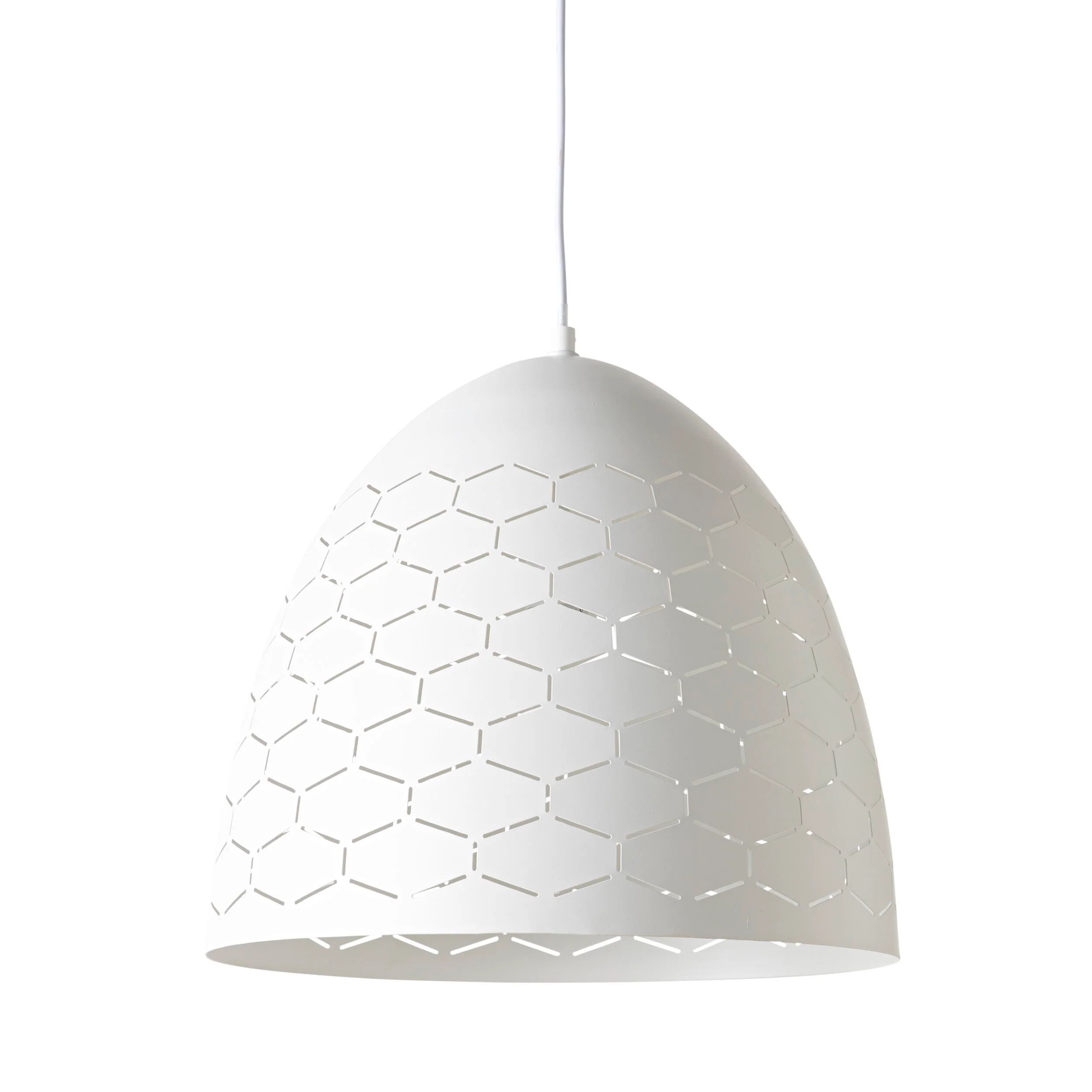 Grecia 1 Light White Pendant 40x39cm - Image 2
