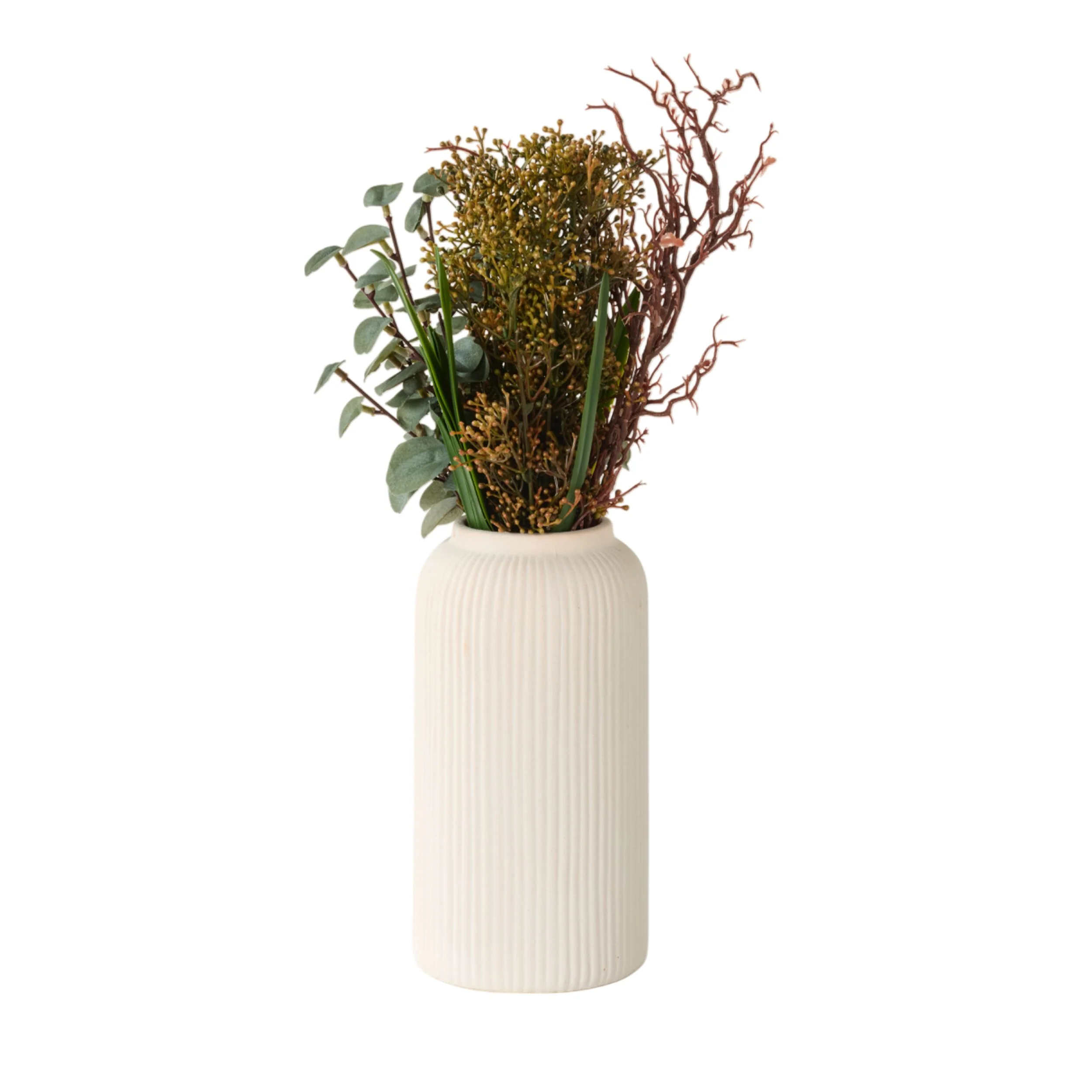 Greenery Arrangement in Ceramic Vase - Image 2