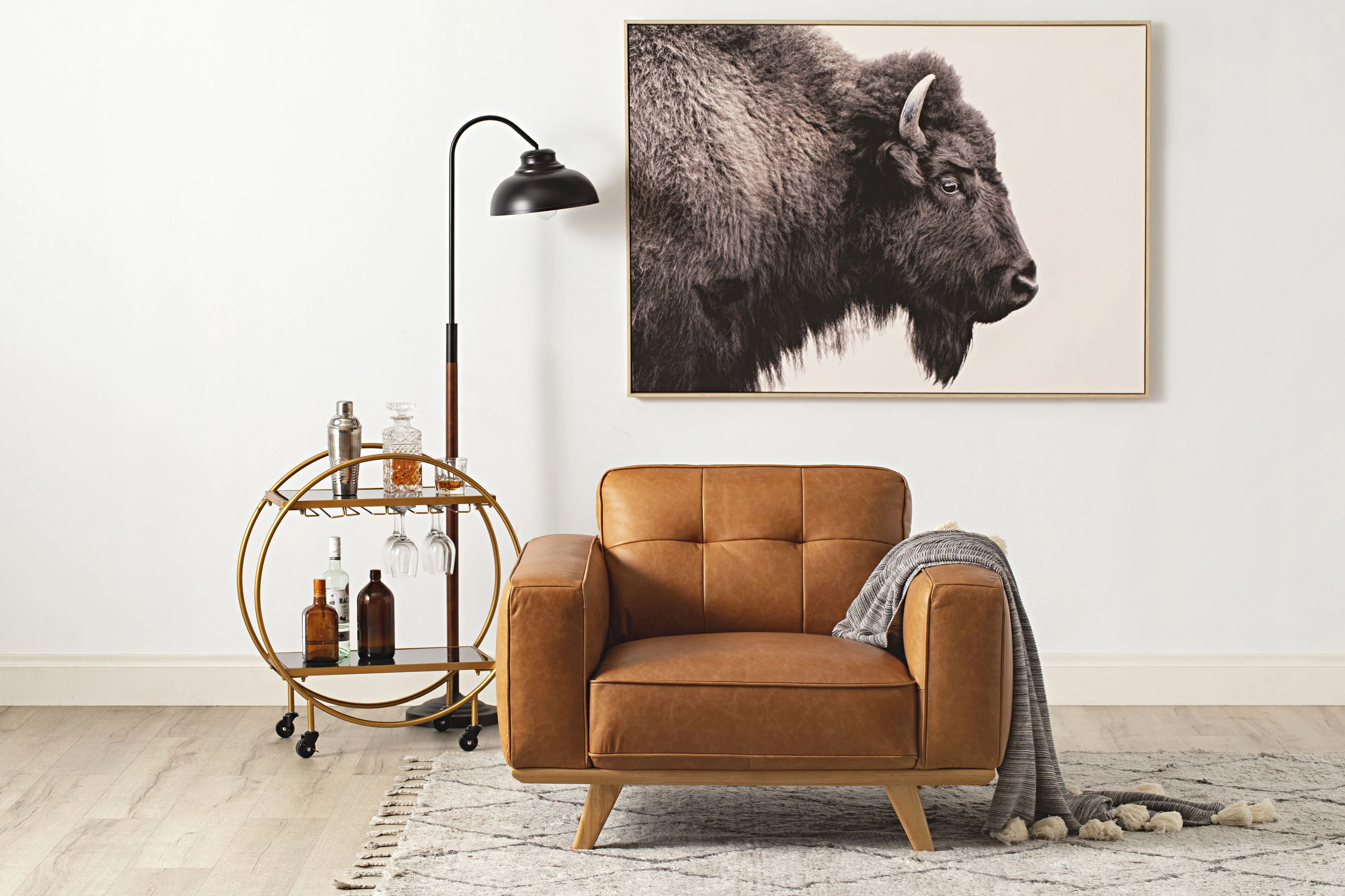 Greenwich Heritage Metal/Wood Floor Lamp 162cm - Image 4