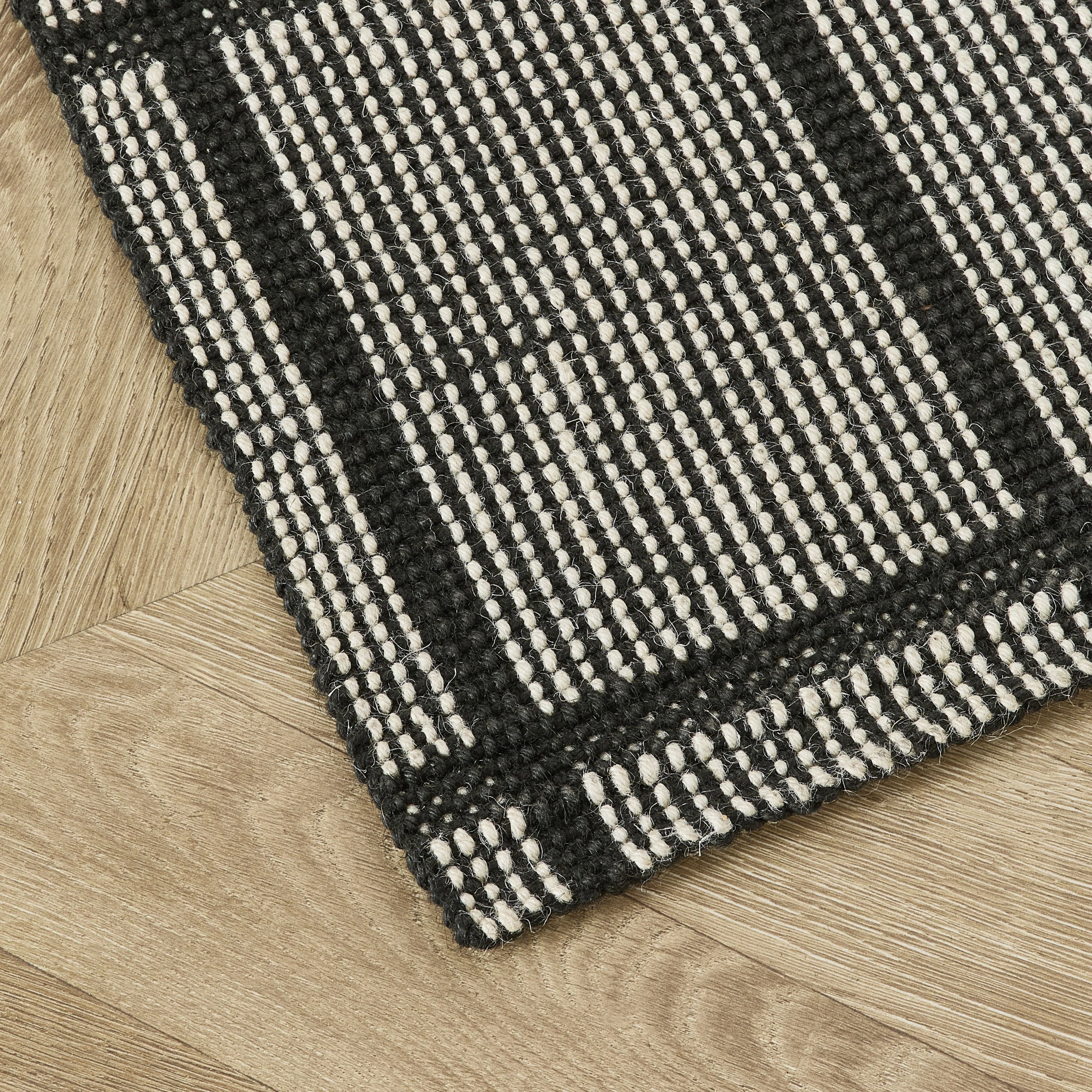 Grid Check Jute Doormat 60x90cm - Image 4