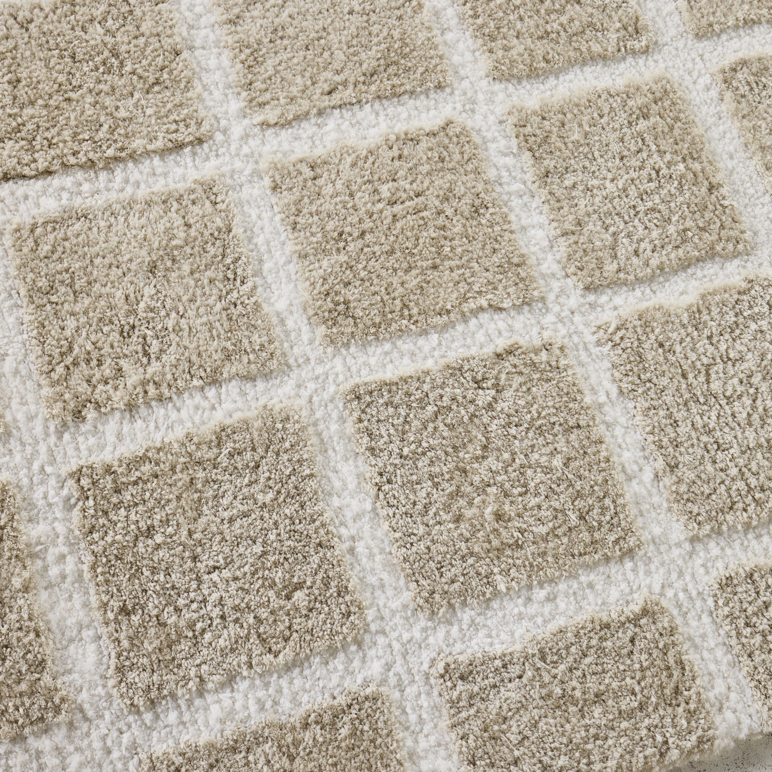 Gridlock Plush Rug Ivory 150x240cm - Image 2