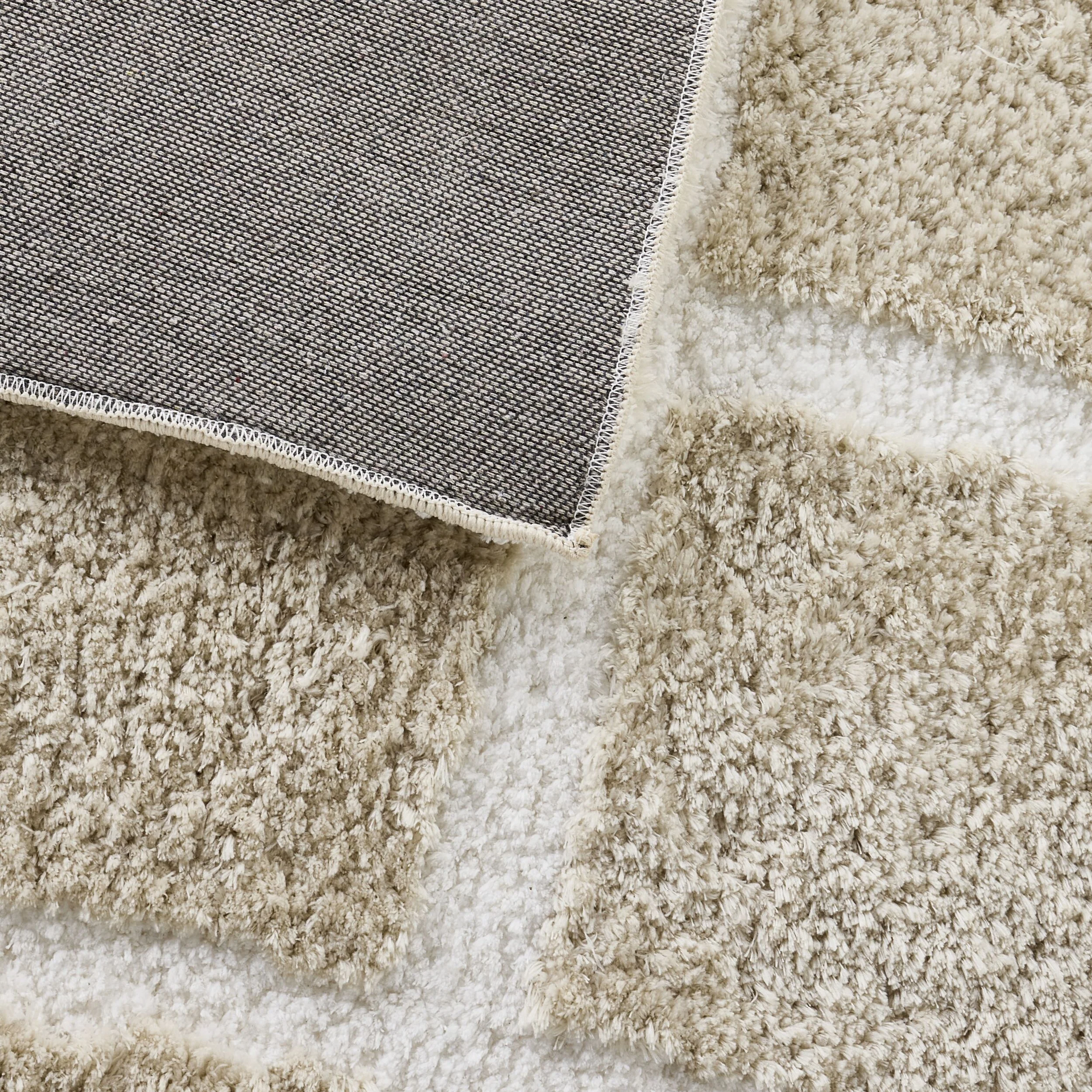 Gridlock Plush Rug Ivory 150x240cm - Image 3