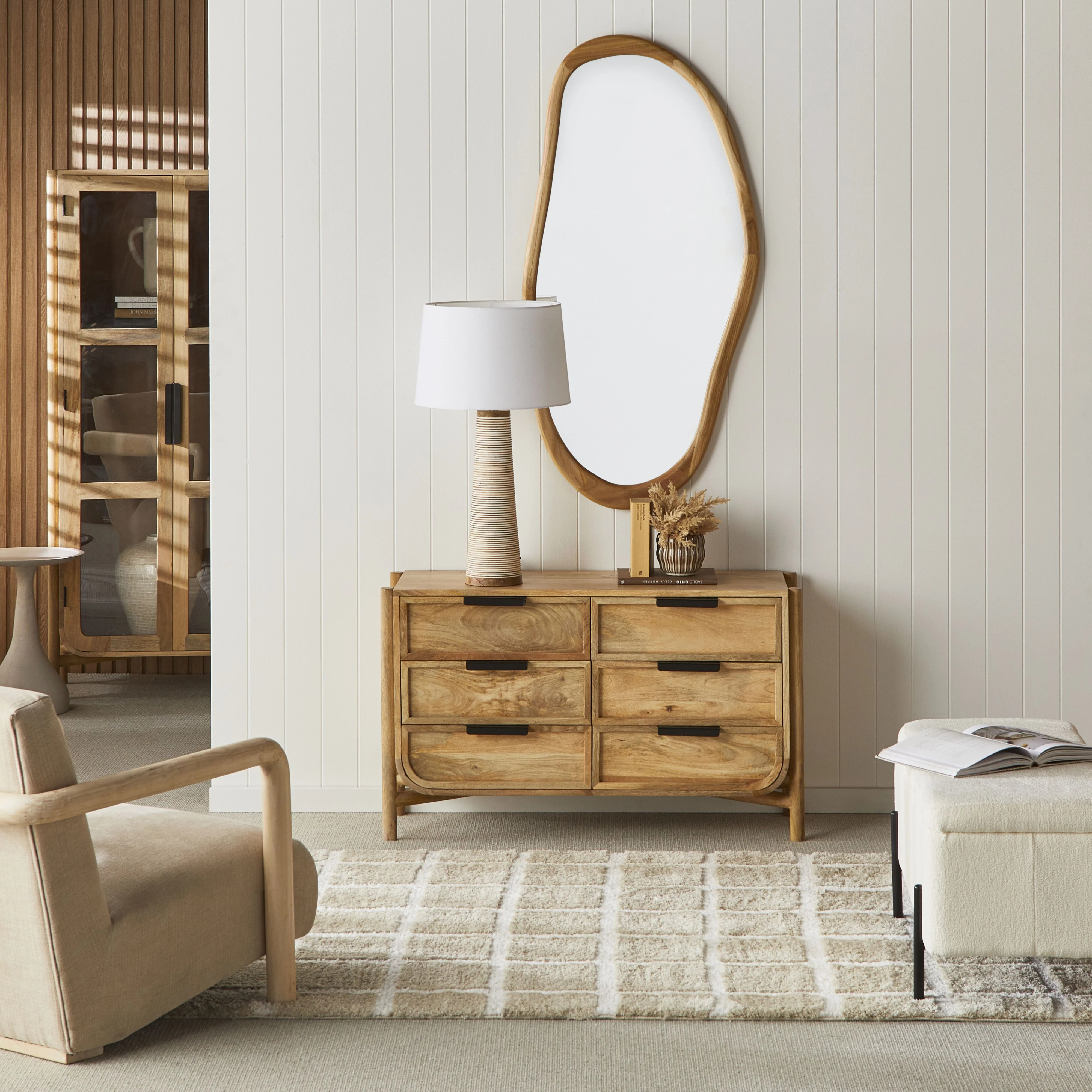 Gridlock Plush Rug Ivory 150x240cm - Image 4