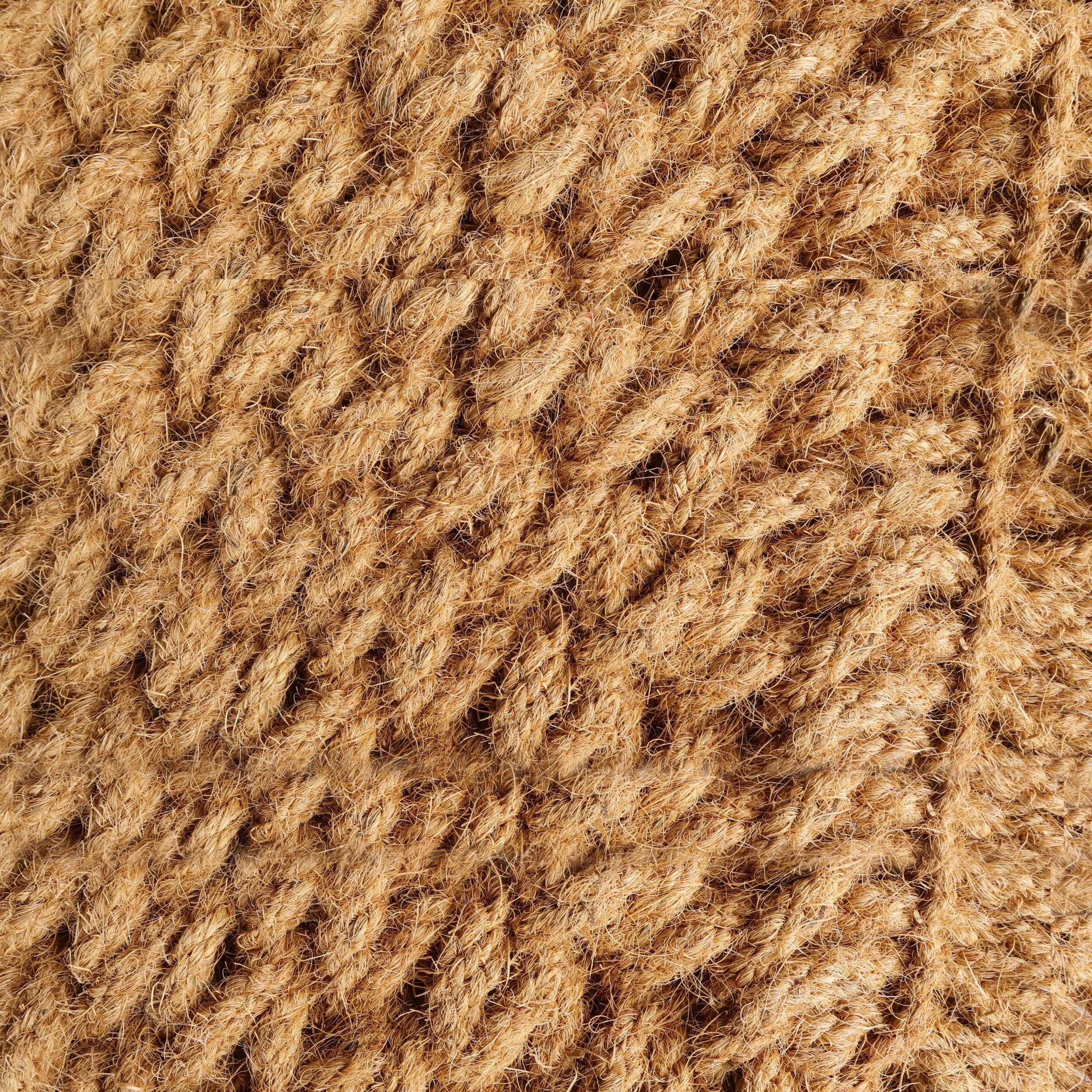 Half Moon Fringed Coir Doormat 75cm - Image 3