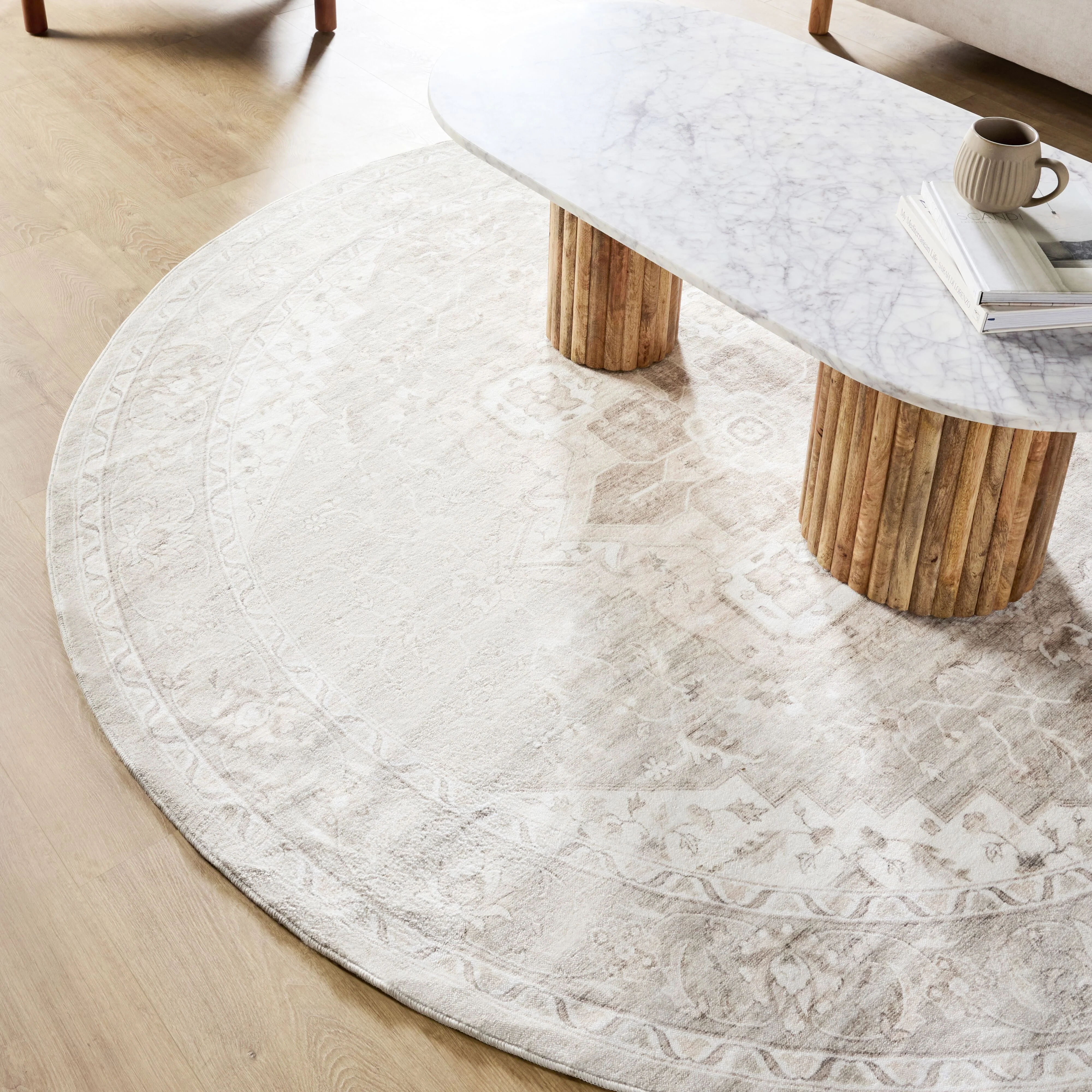 Hamam Round Washable Rug 200cm - Image 5