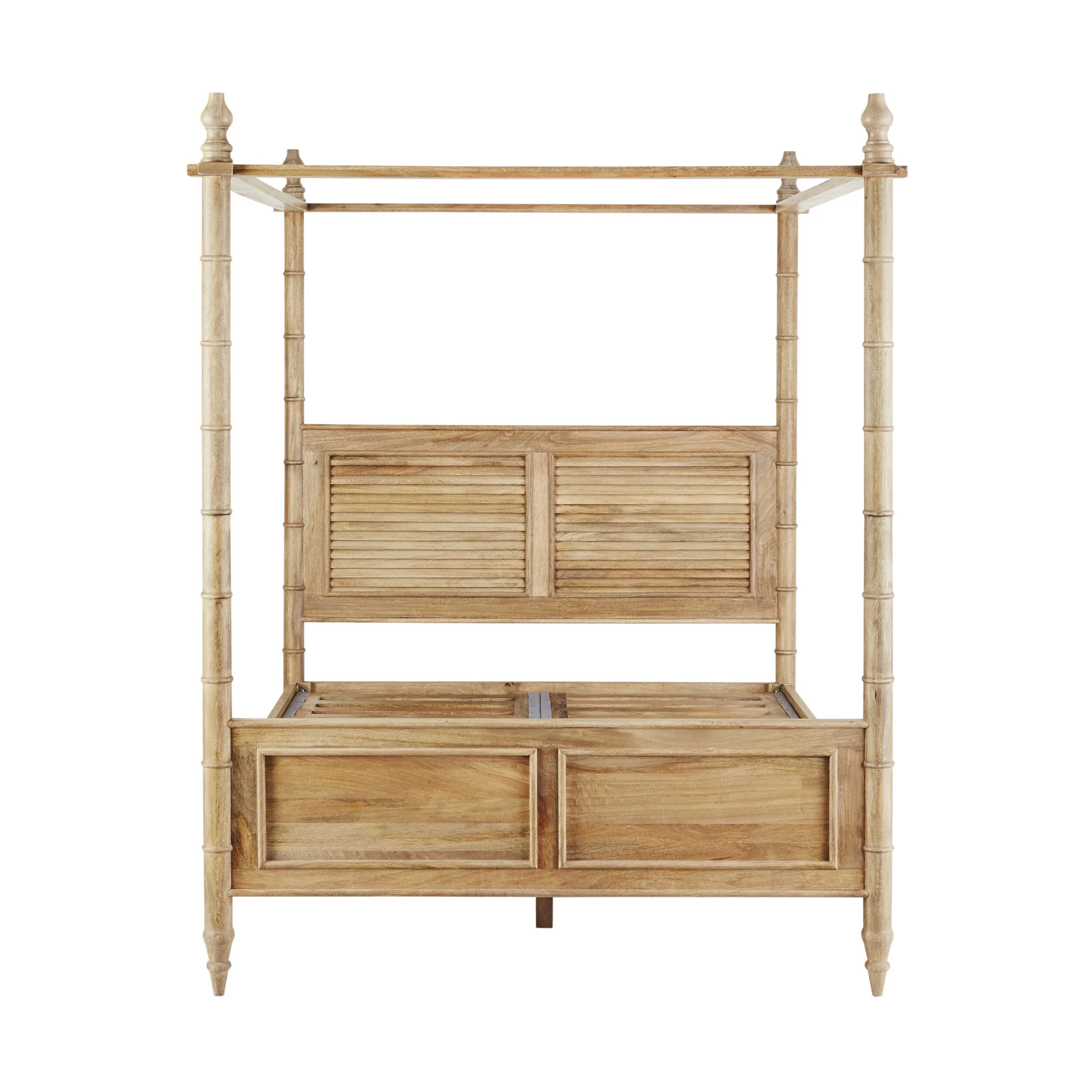 Hampton Mango Wood King Canopy Bed - Image 5