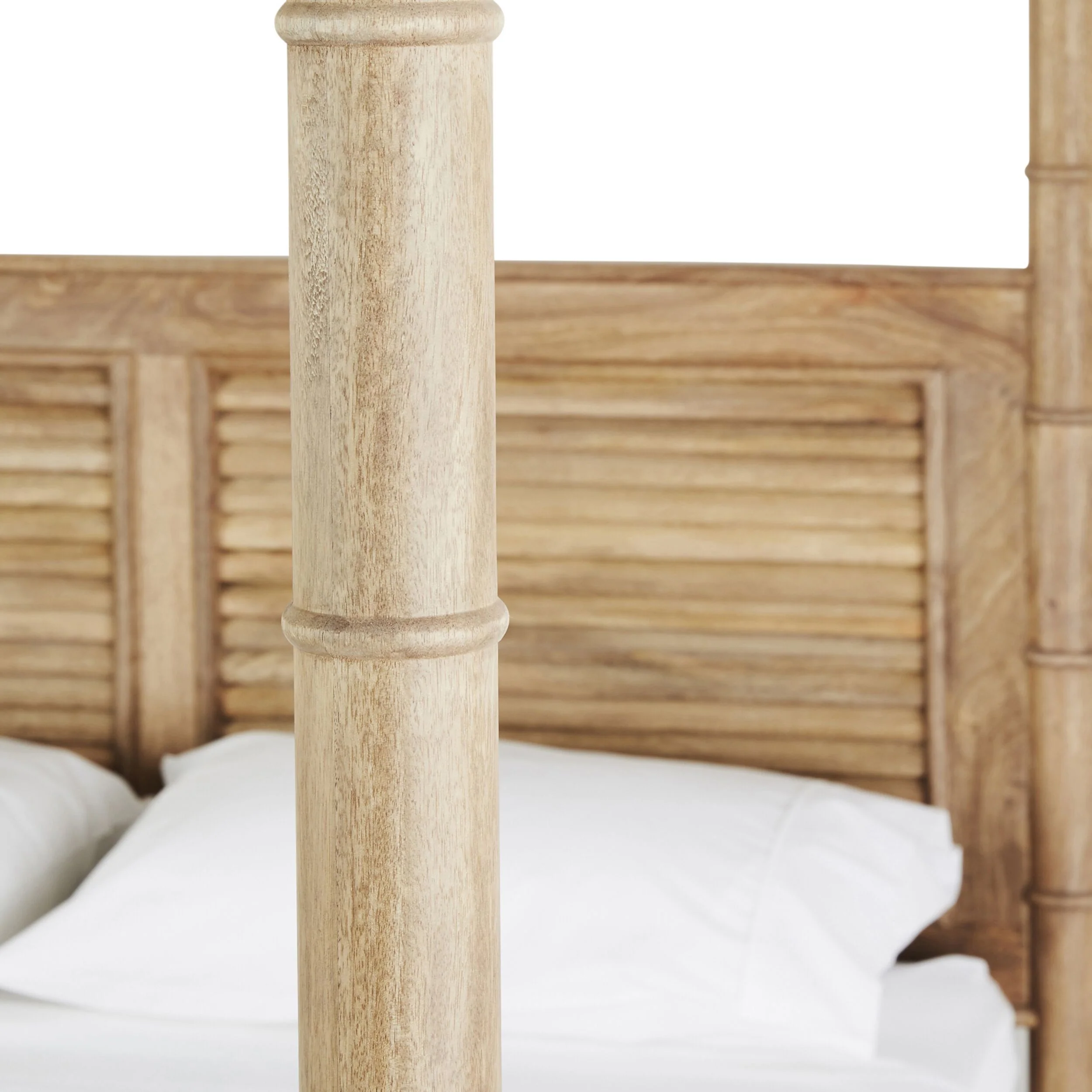 Hampton Mango Wood King Canopy Bed - Image 9