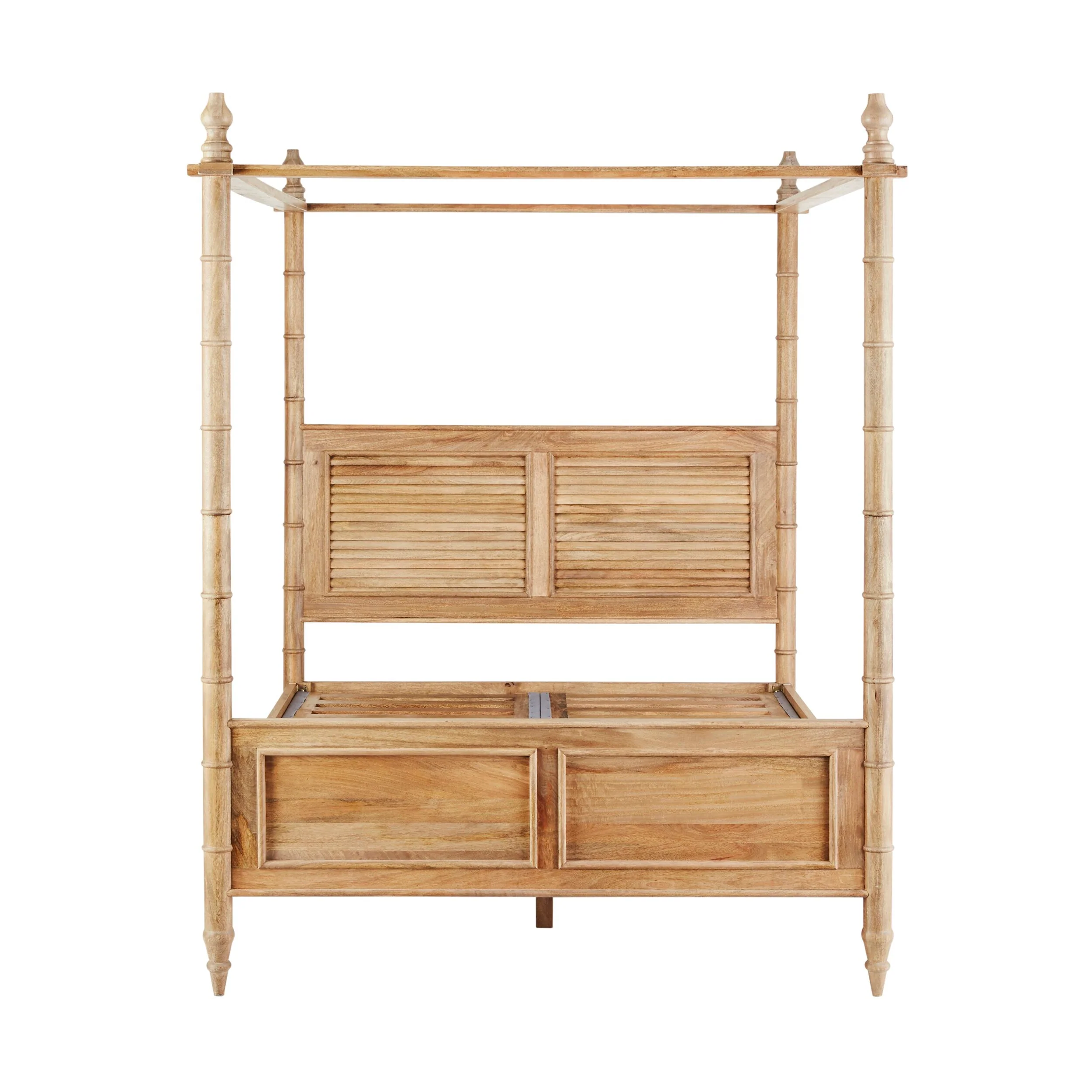 Hampton Mango Wood Queen Canopy Bed - Image 10