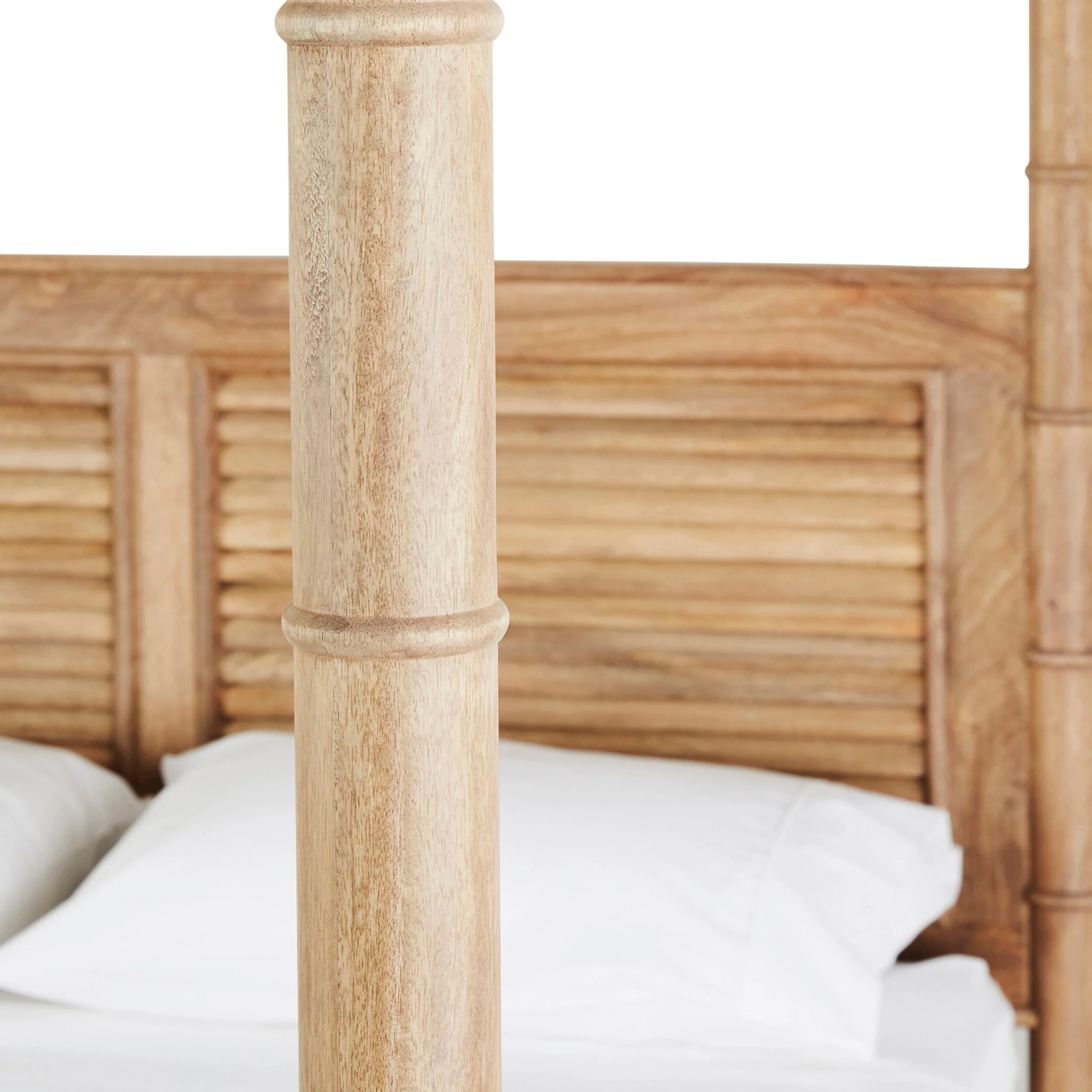 Hampton Mango Wood Queen Canopy Bed - Image 15