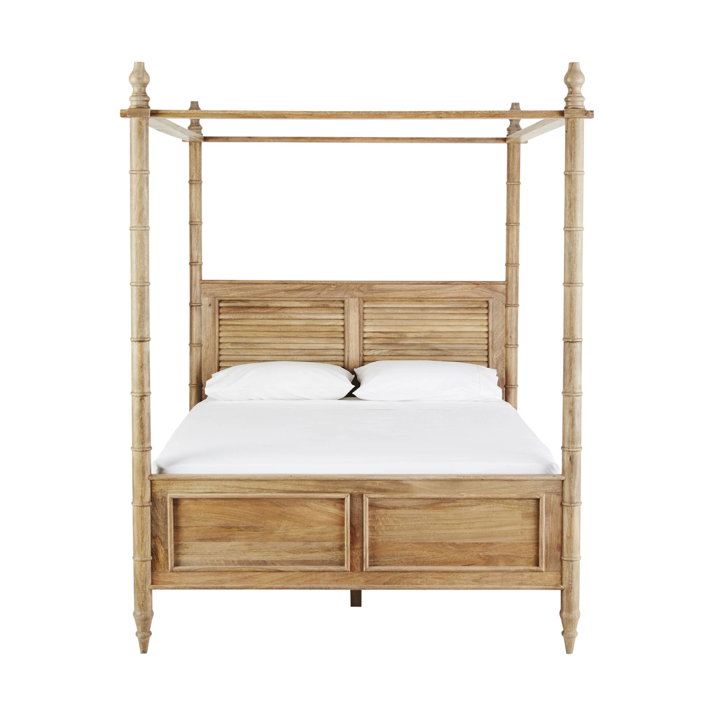 Hampton Mango Wood Queen Canopy Bed - Image 4