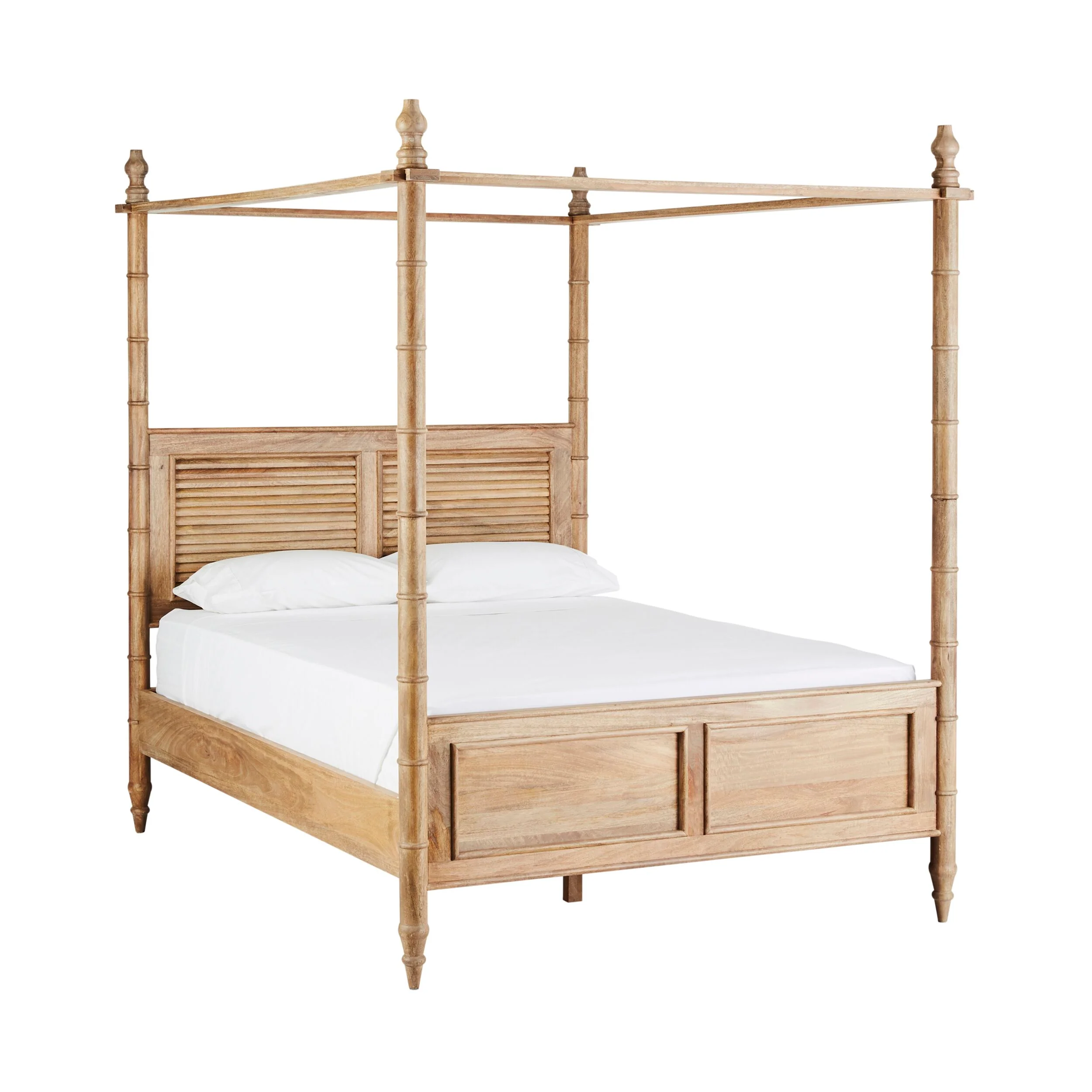 Hampton Mango Wood Queen Canopy Bed - Image 5