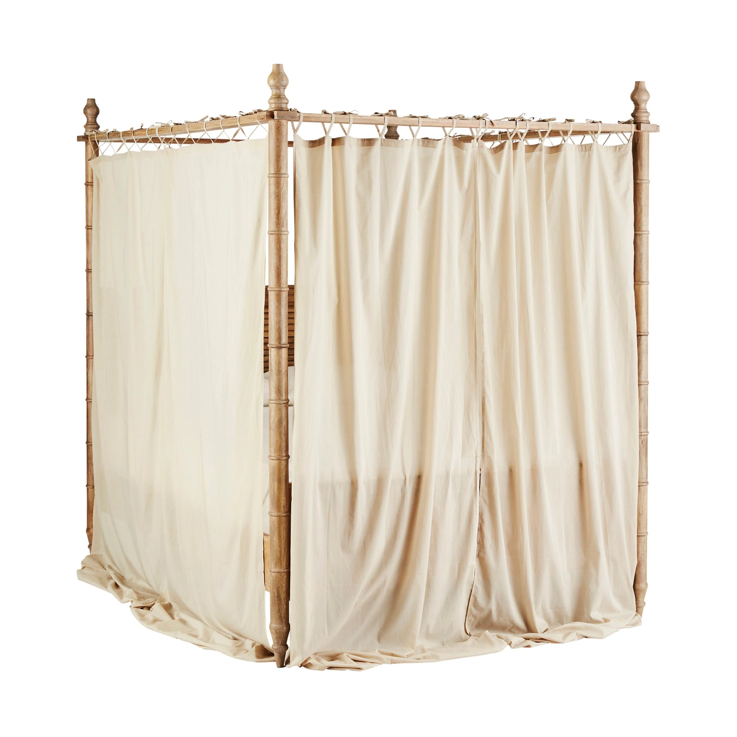Hampton Mango Wood Queen Canopy Bed - Image 8