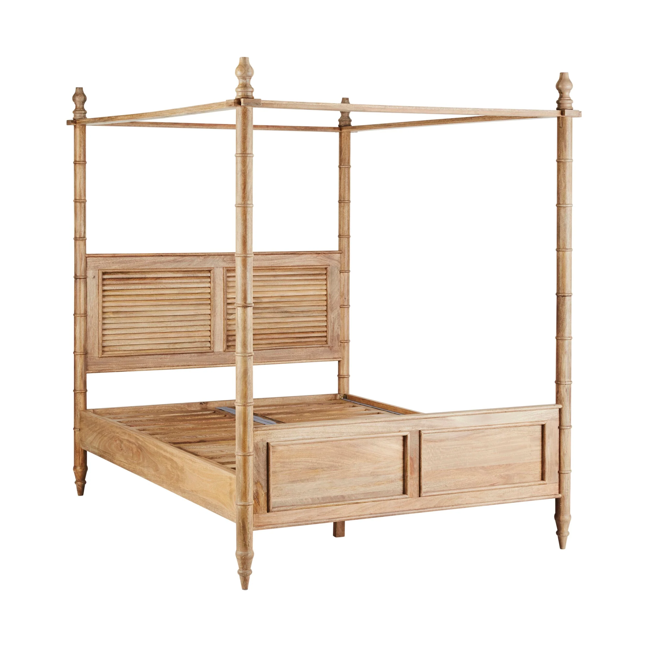 Hampton Mango Wood Queen Canopy Bed - Image 9