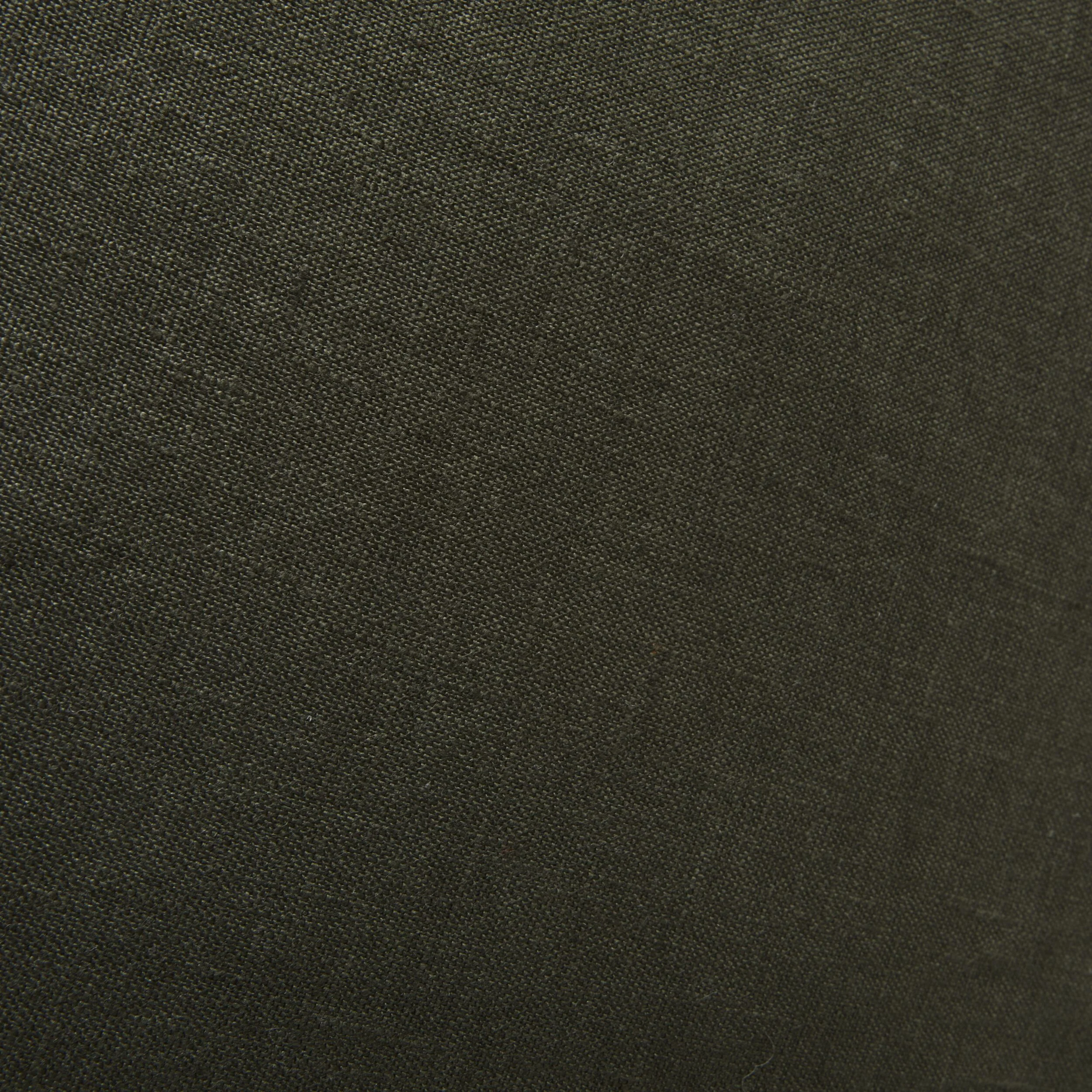 Hamptons French Linen Cushion Dark Olive Green 50x50cm - Image 3