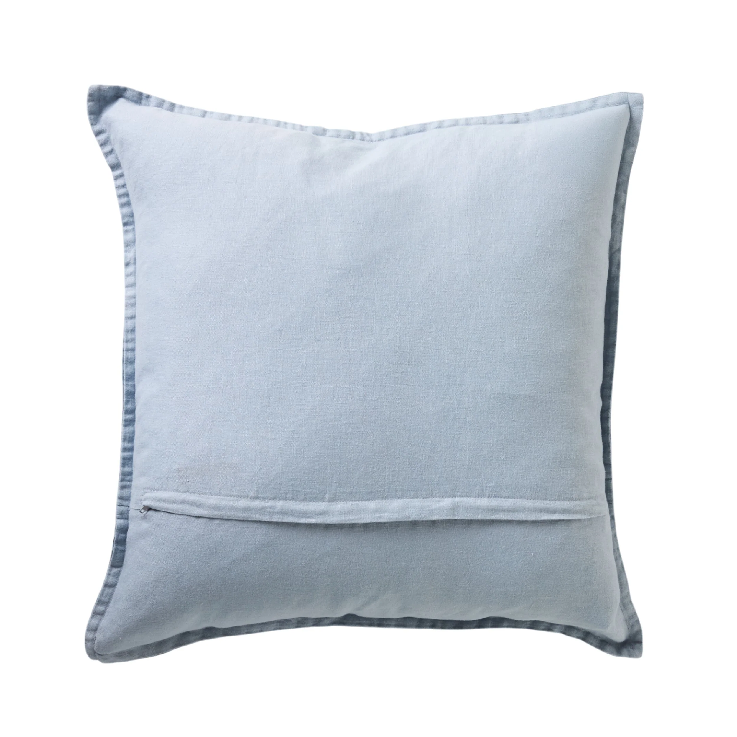 Hamptons French Linen Cushion Dusty Blue 50x50cm - Image 2