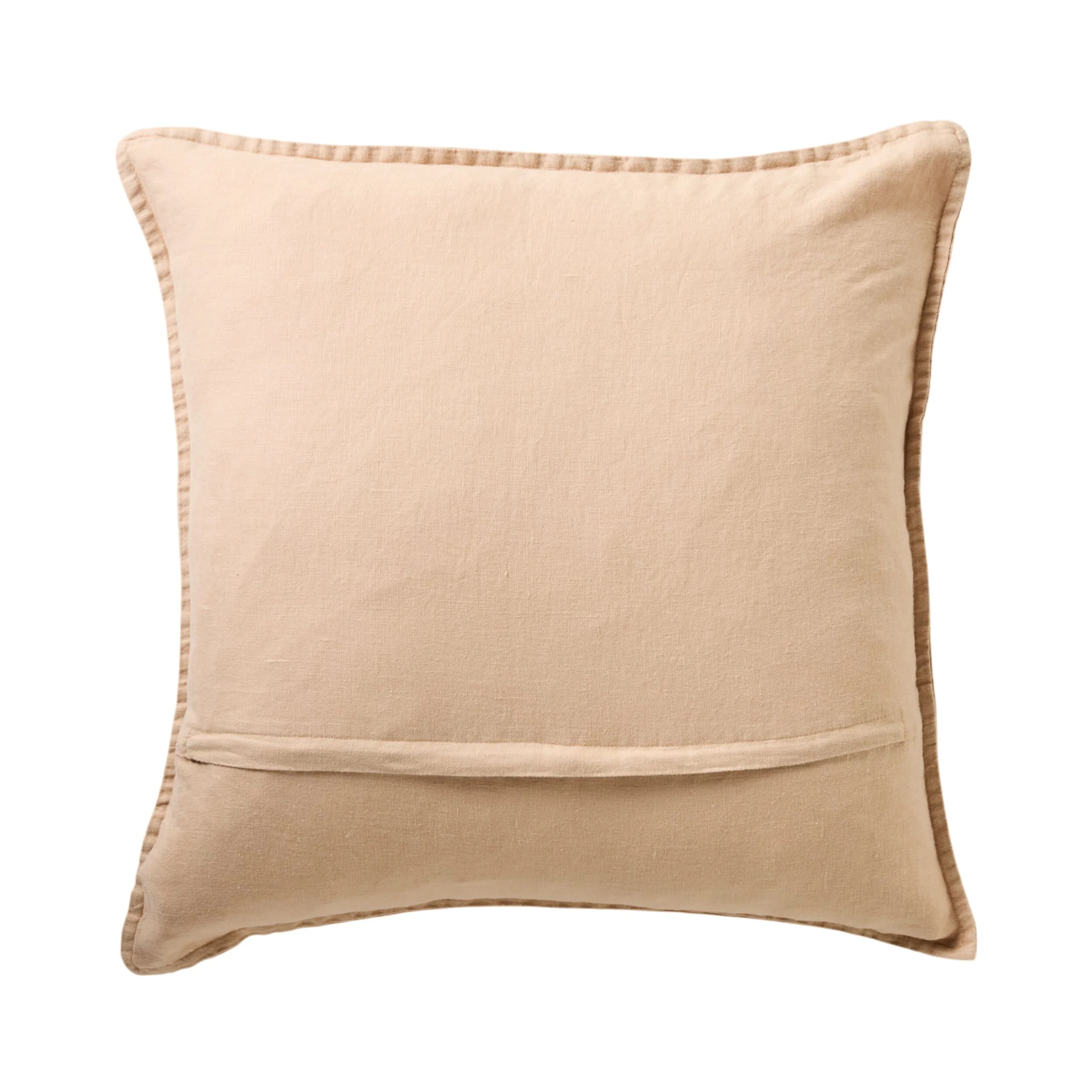 Hamptons French Linen Cushion Latte 50x50cm - Image 2