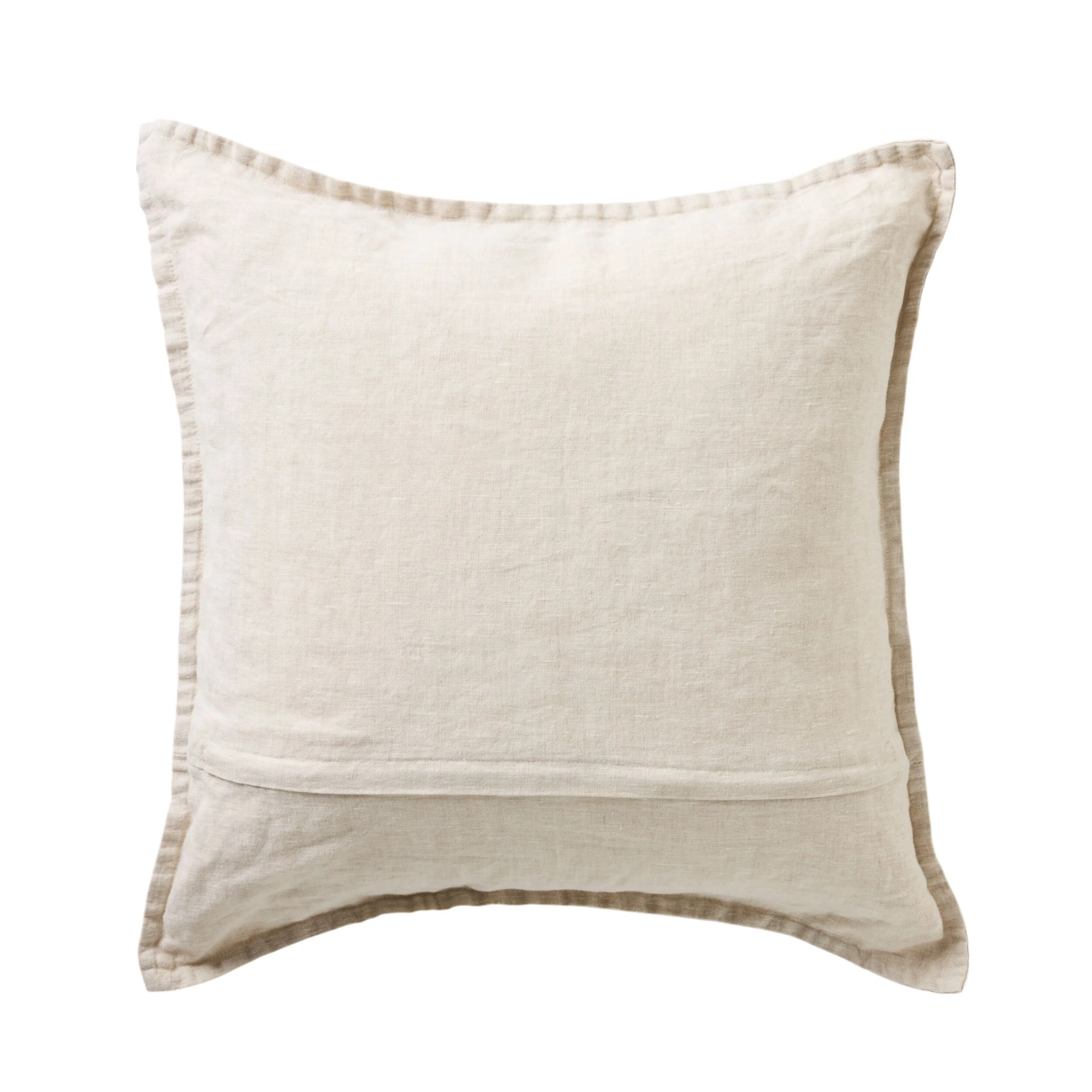 Hamptons French Linen Cushion Natural 50x50cm - Image 2