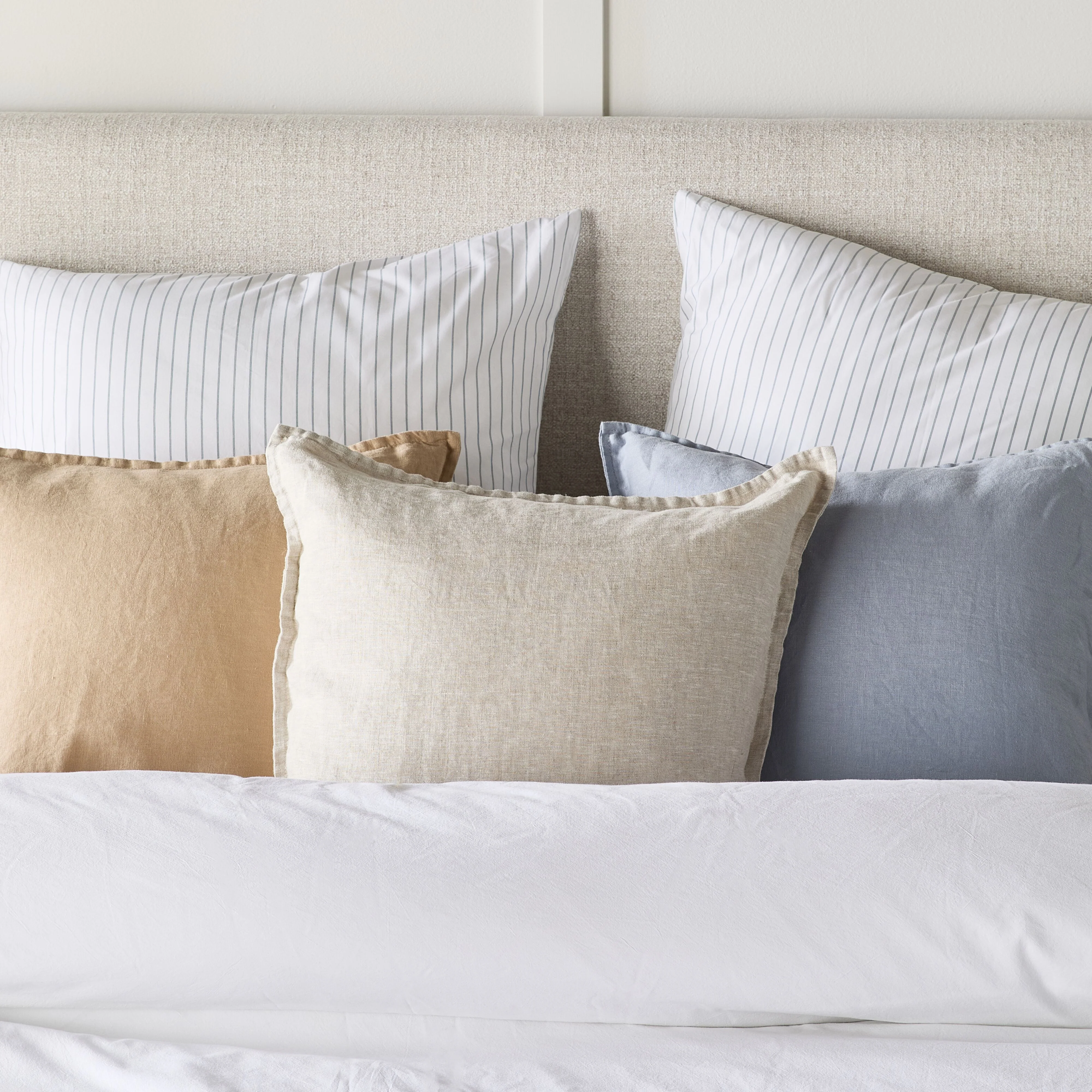 Hamptons French Linen Cushion Natural 50x50cm - Image 4