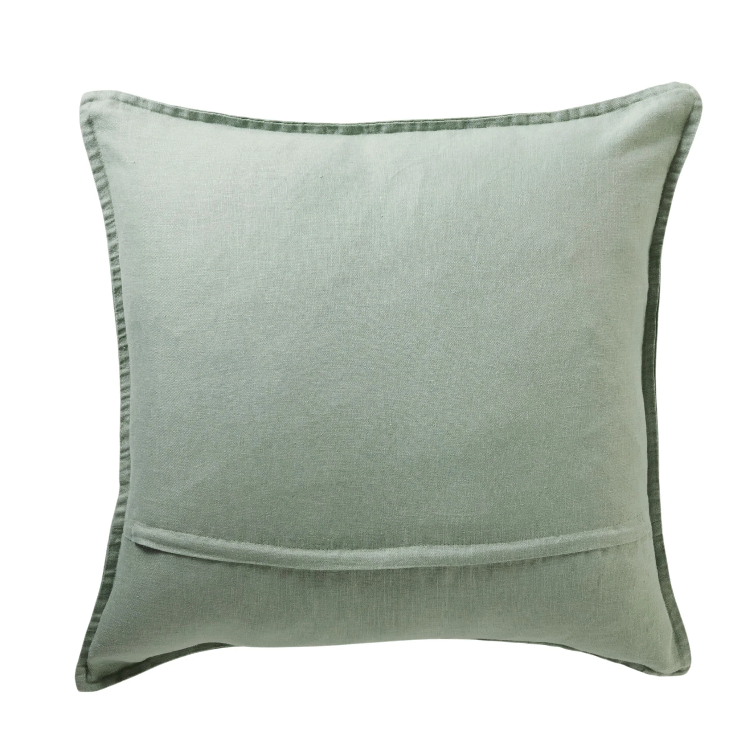 Hamptons French Linen Cushion Soft Sage 50x50cm - Image 2