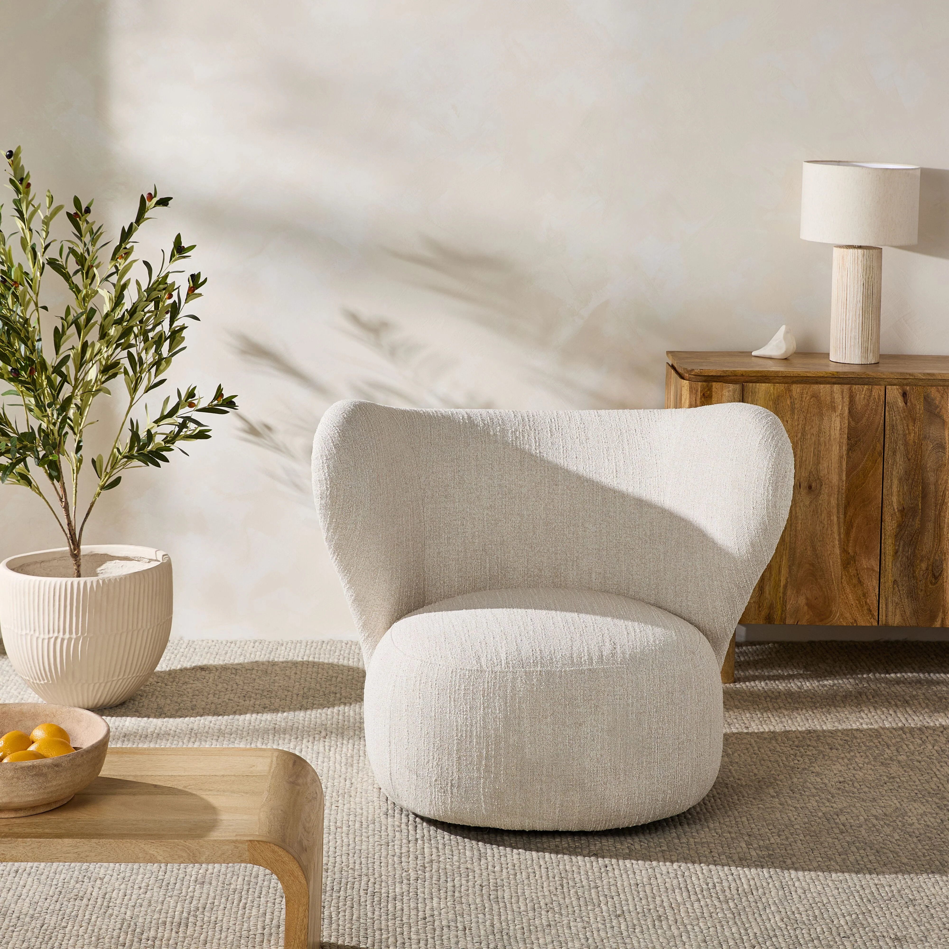 Hana Occasional Chair Ivory Weave - Image 8