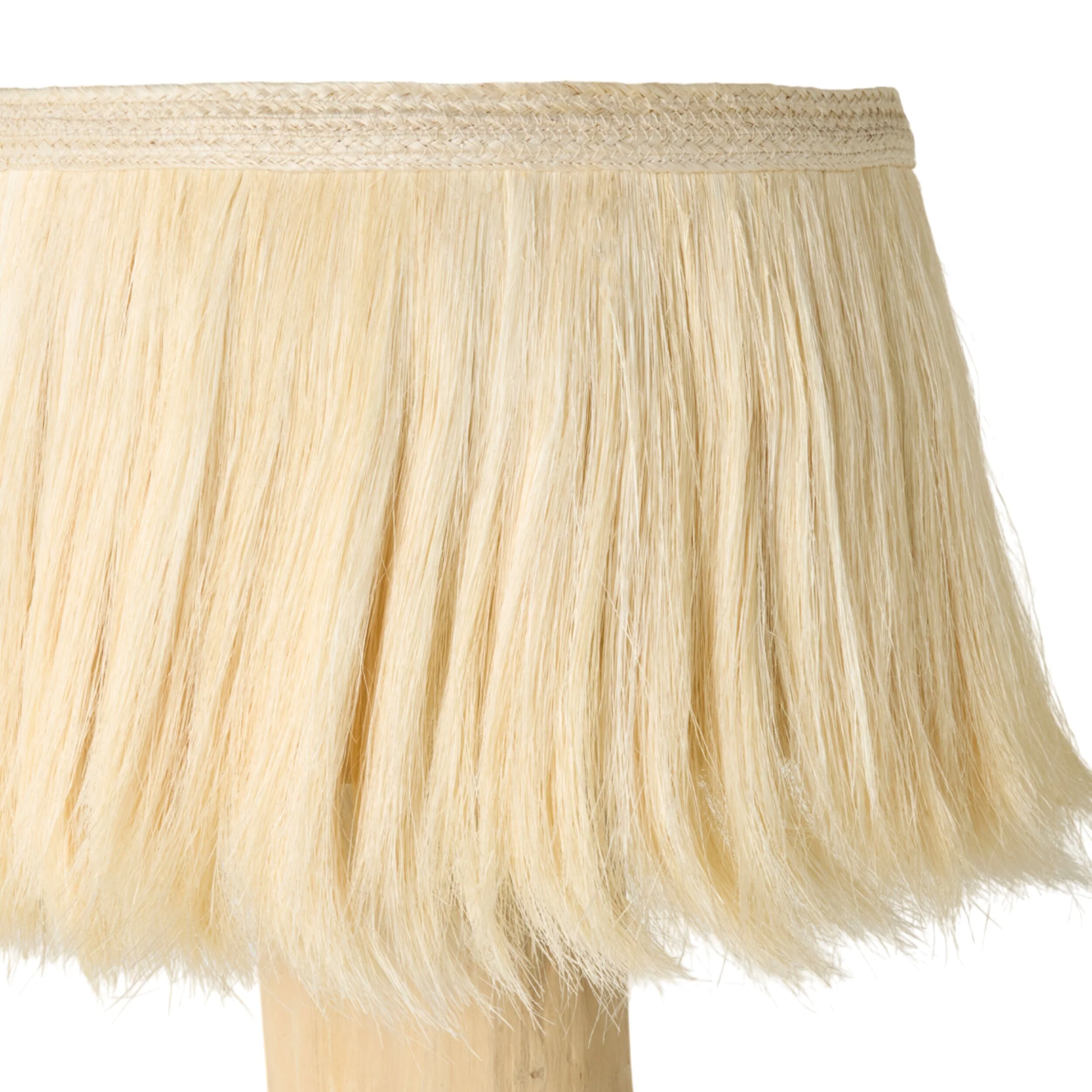 Hannah Wooden Fringed Table Lamp 56cm - Image 2
