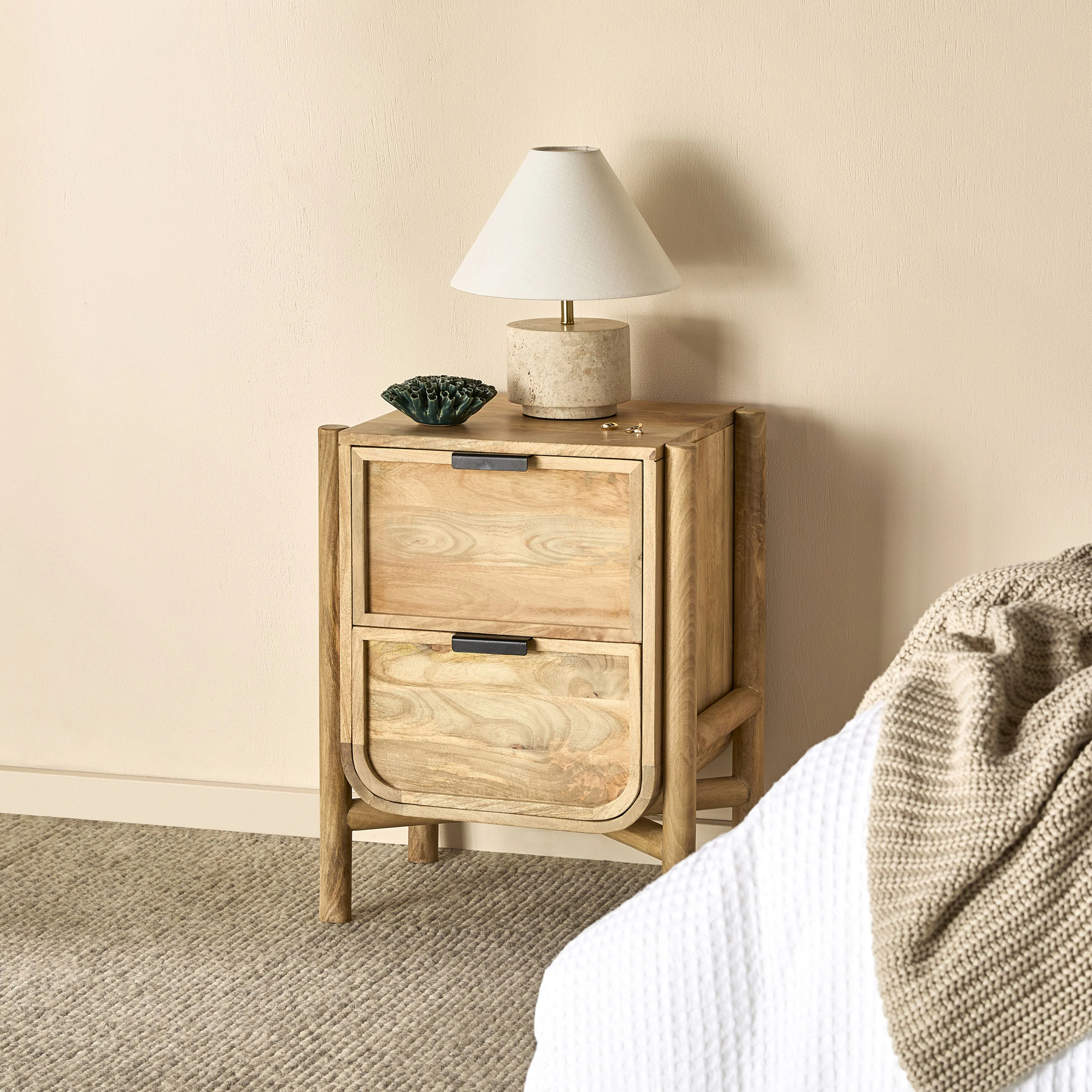 Harden 2 Drawer Bedside Table - Image 8