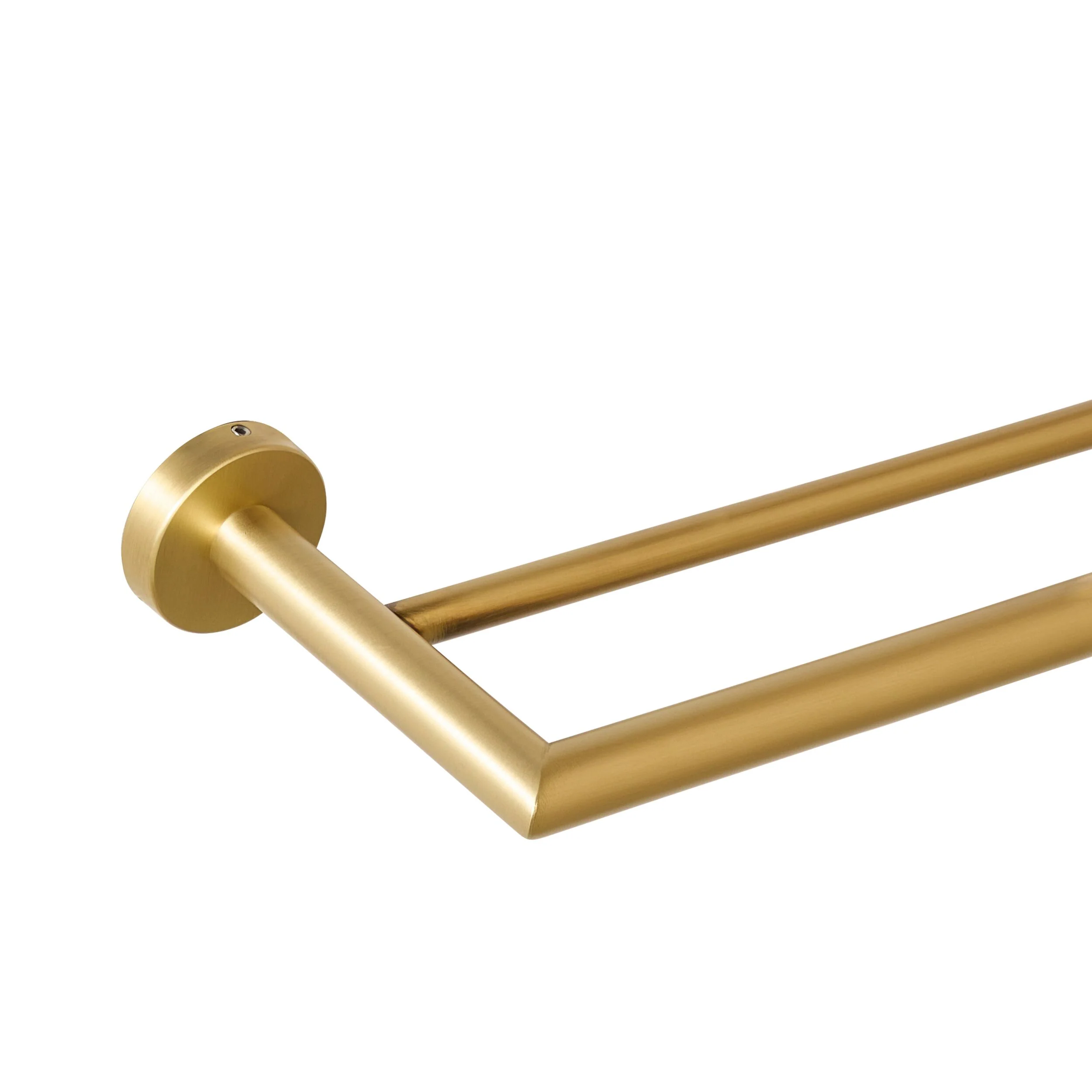 Harper Double Towel Rail 60cm Brushed Brass - Image 2