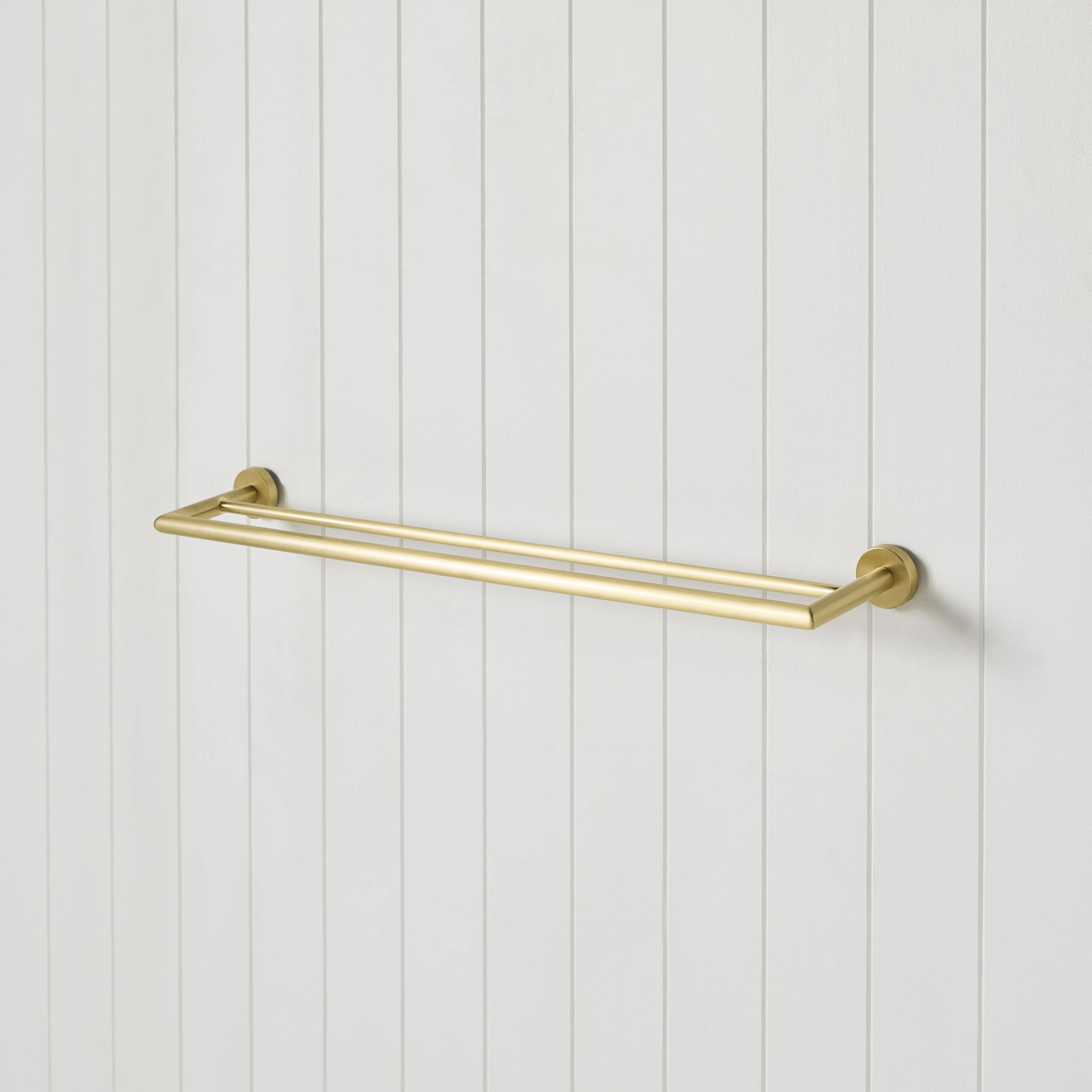 Harper Double Towel Rail 75cm Brushed Brass - Image 3