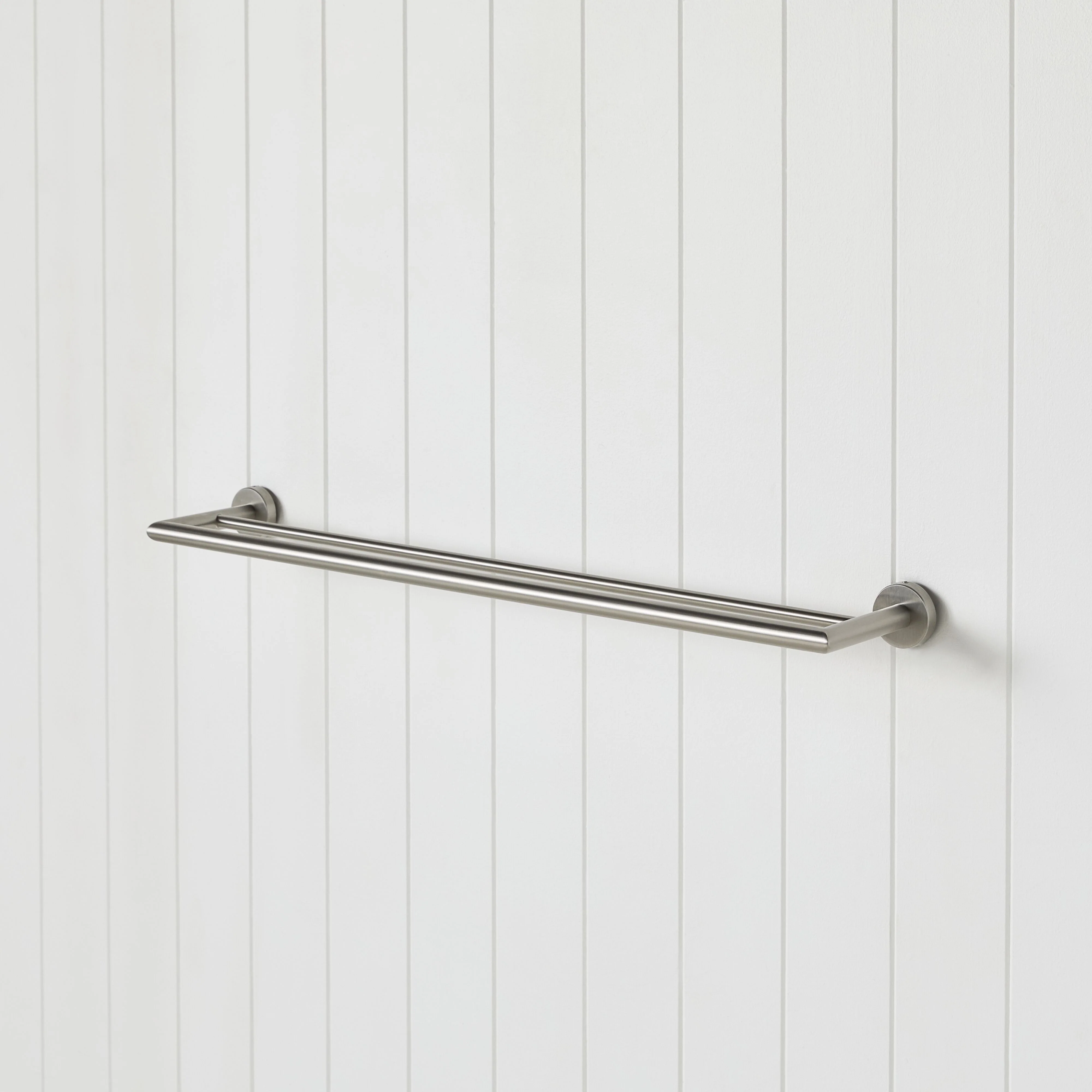 Harper Double Towel Rail 75cm Brushed Nickel - Image 3