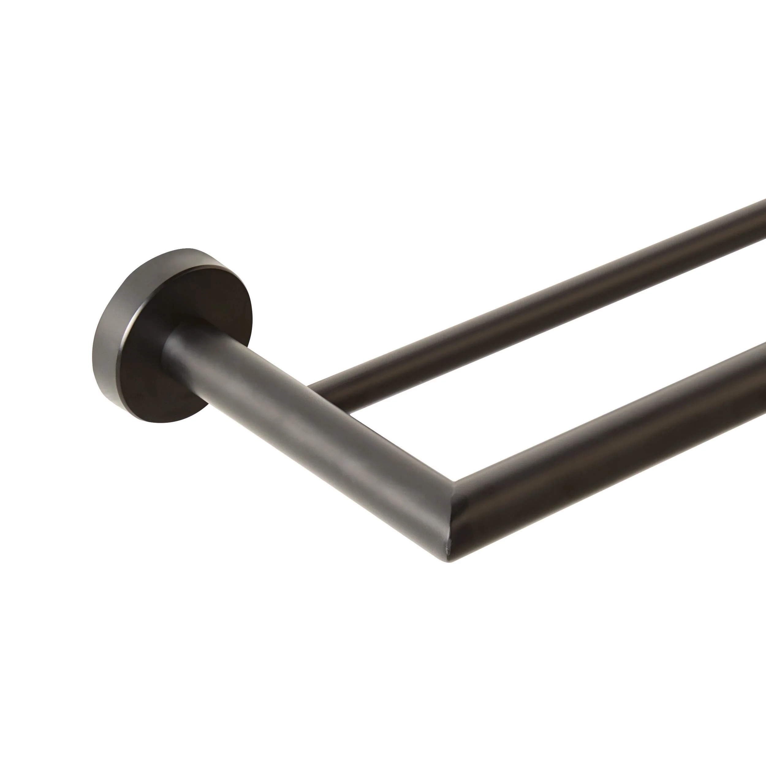 Harper Double Towel Rail 75cm Matt Black - Image 2