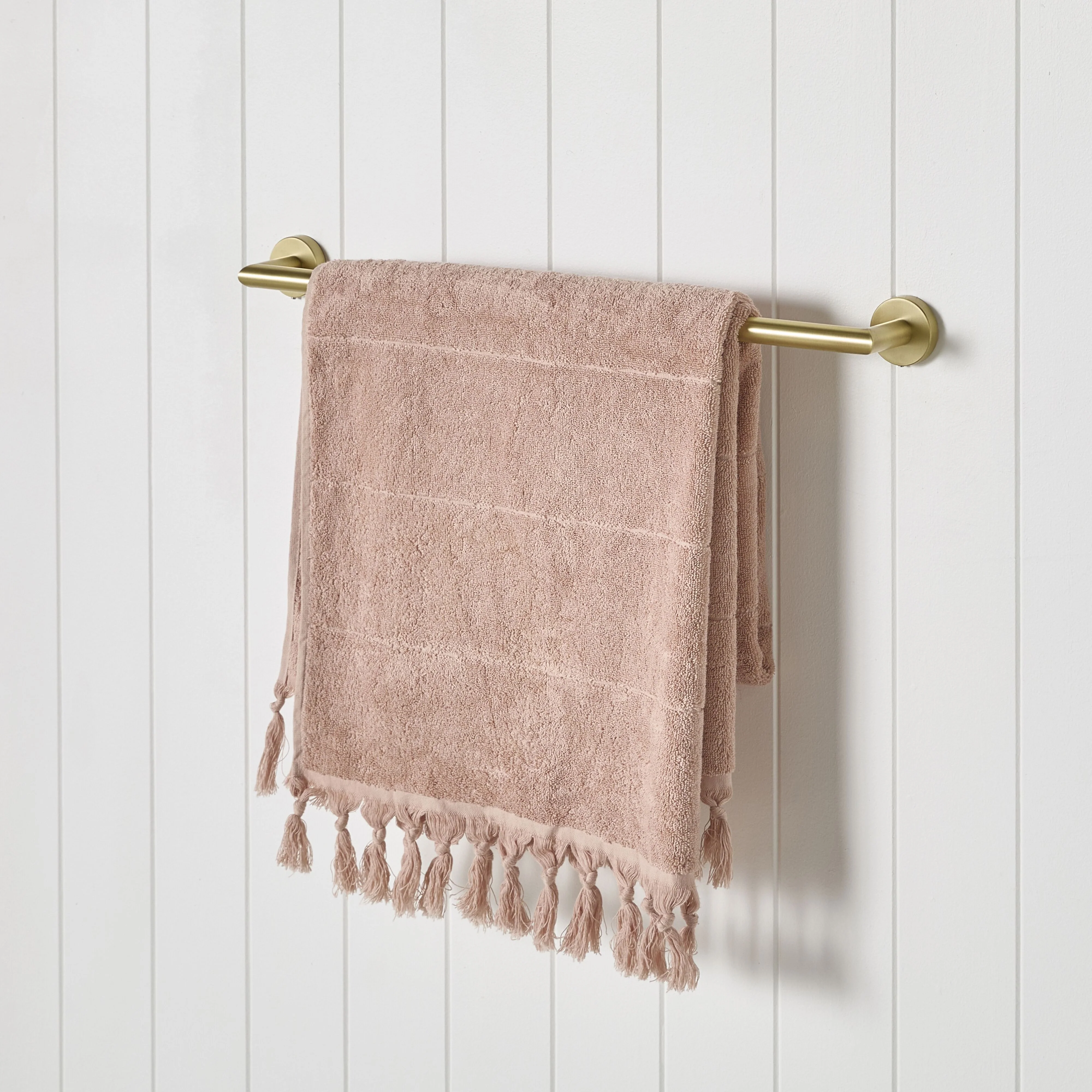 Harper Single Towel Rail 60cm Brushed Brass - Image 3