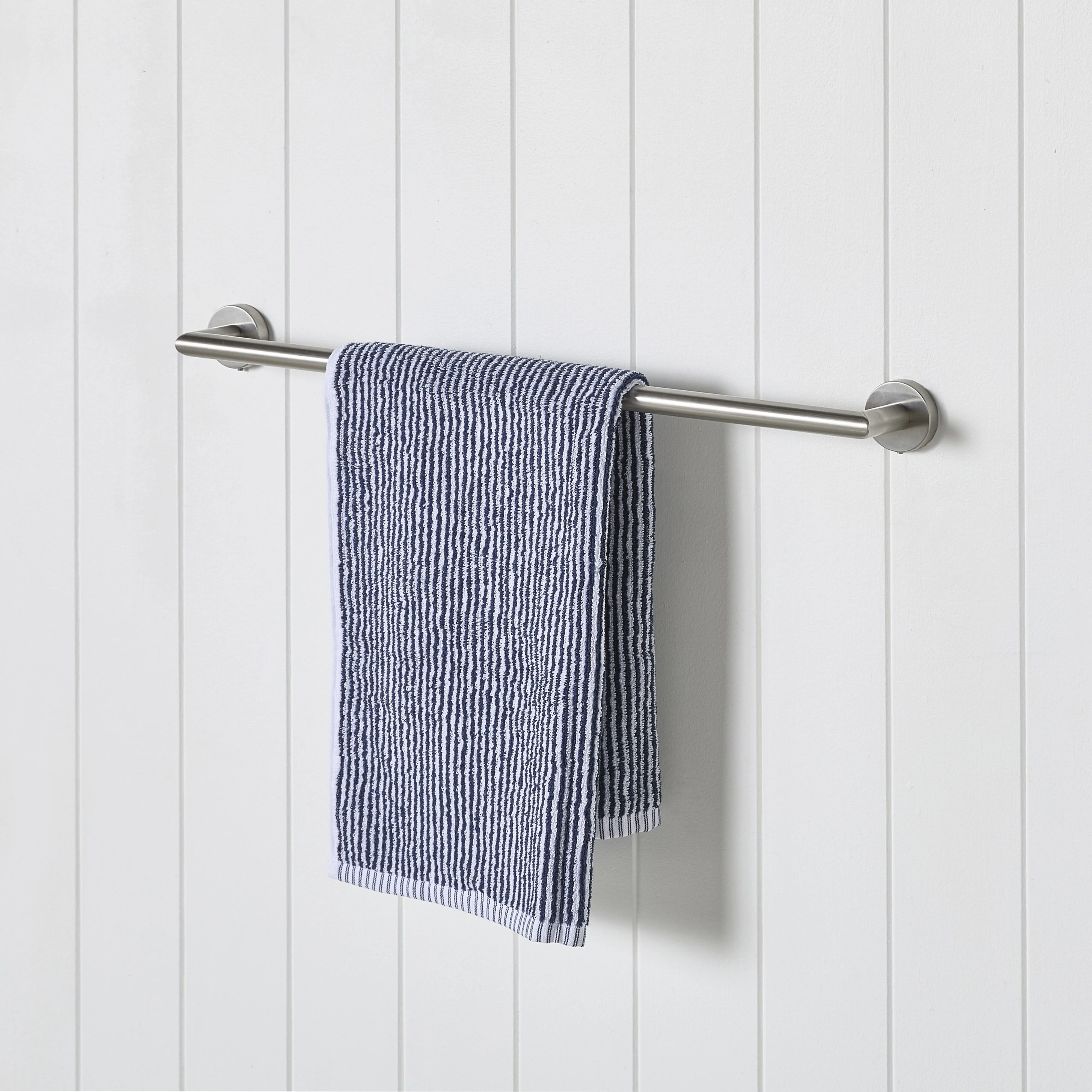Harper Single Towel Rail 60cm Brushed Nickel - Image 3